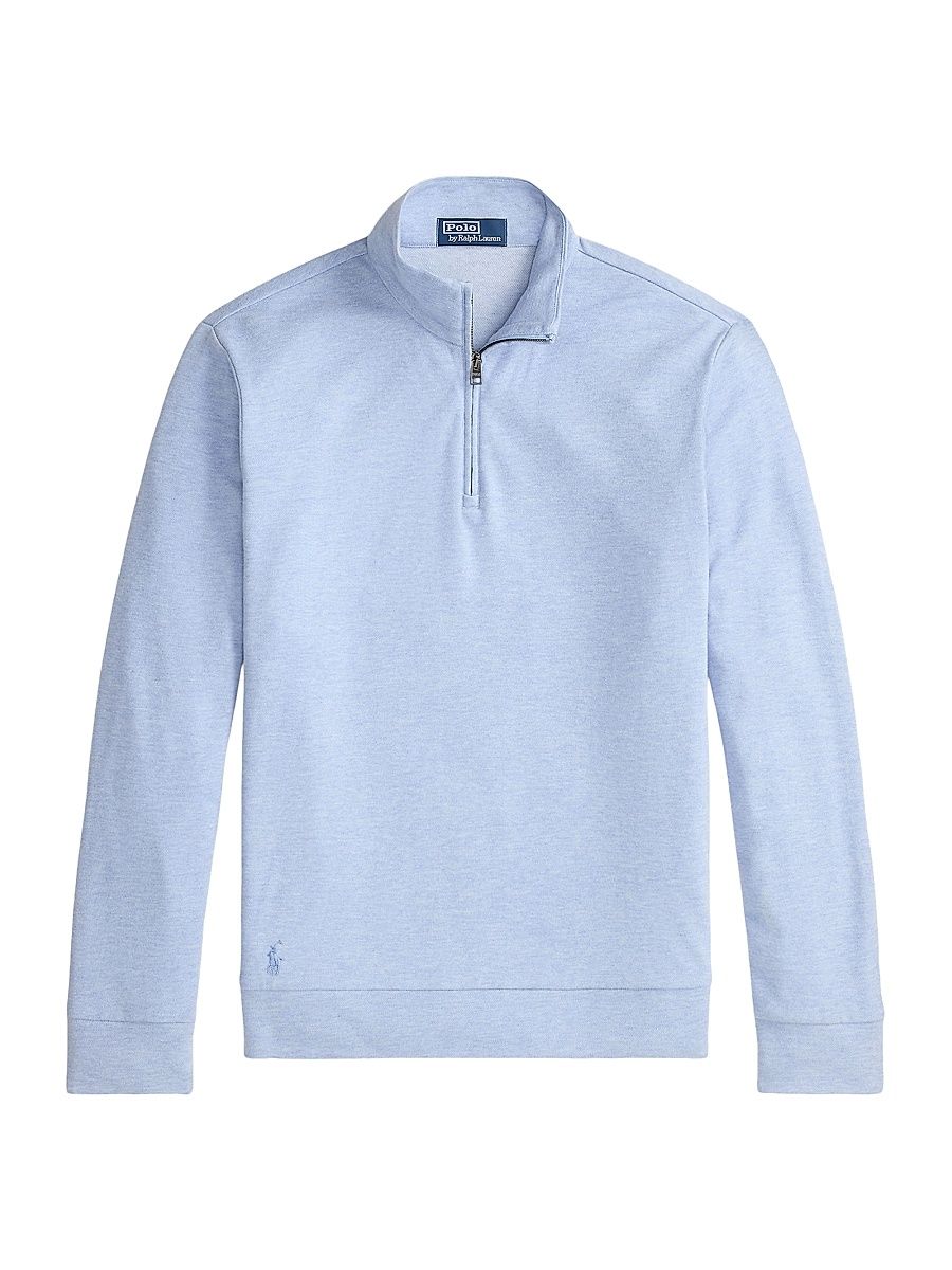 Men's Luxury Texture Quarter-Zip Pullover - Isle Heather Nevis - Size XXL