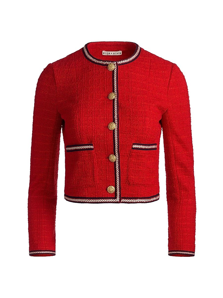 Women's Avalon Tweed Jacket - Chili Pepper - Size 14