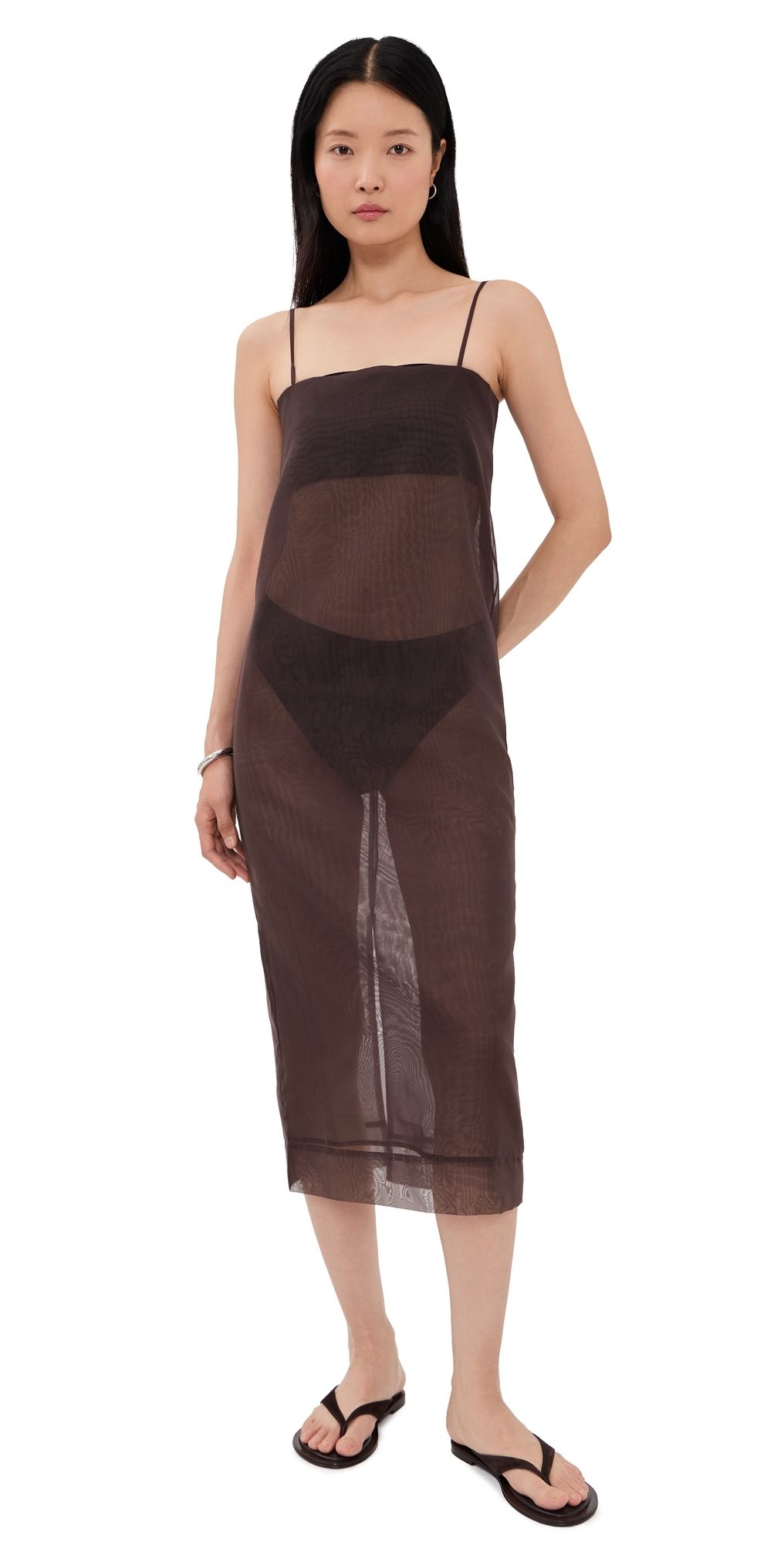 Renggli Organza Camisole Dress Chocolate Brown 4