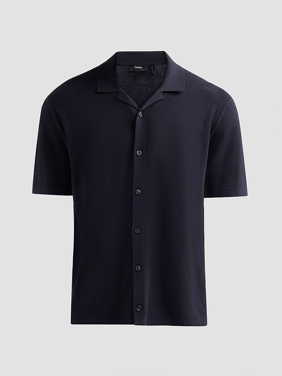 Men's Knit Button-Front Shirt - Dark Eclipse - Size XXL