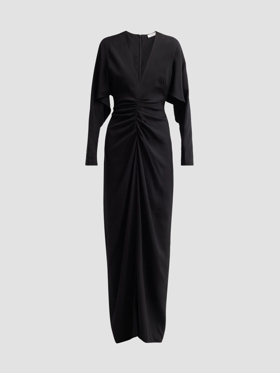 A. L.C. Women's Maia Ruched Gown - Black - Size 14