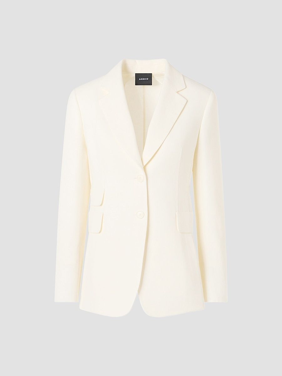Women's Arie Linen-Wool Blazer - Ecru - Size 2