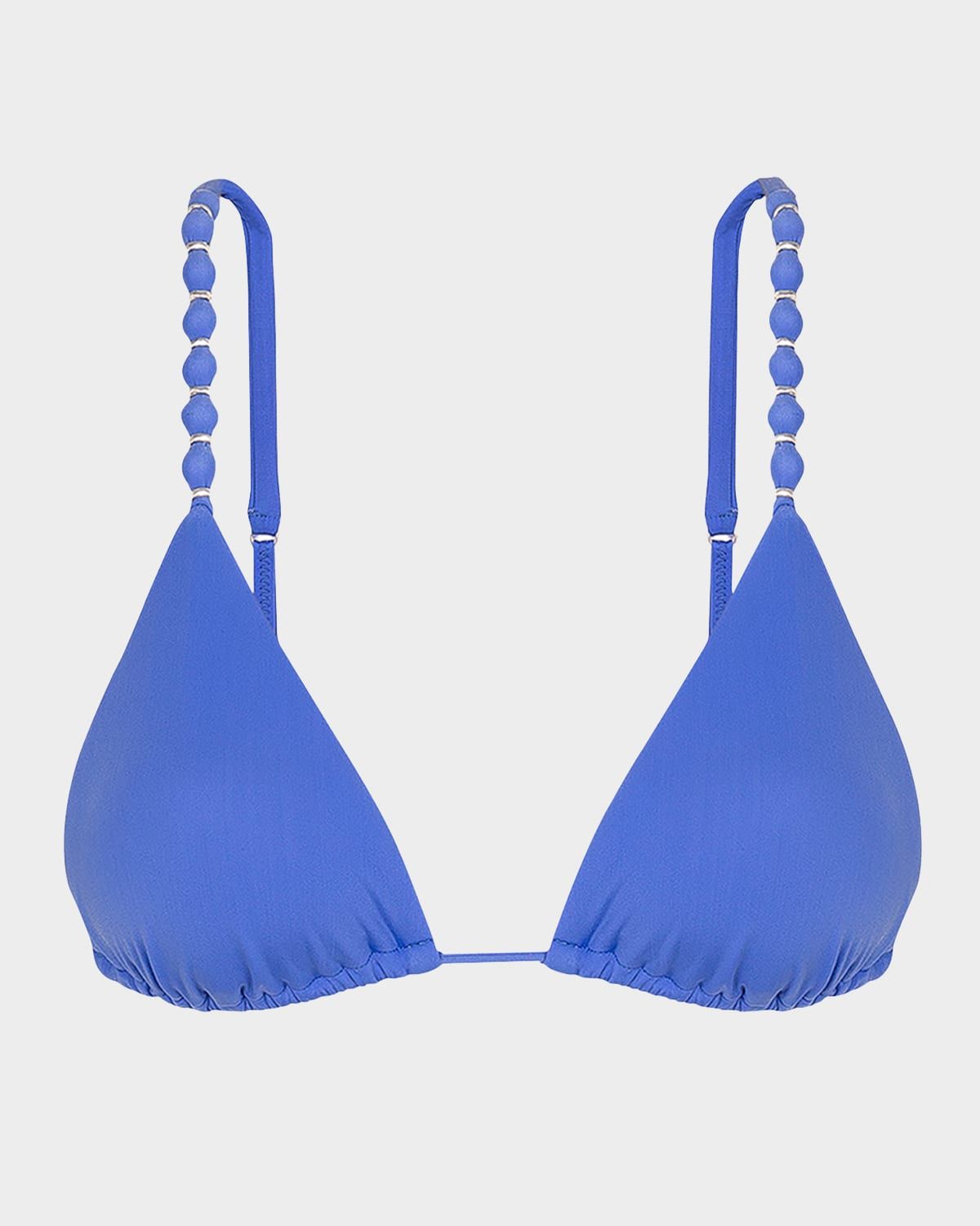 Solid Beads Triangle Paral Bikini Top