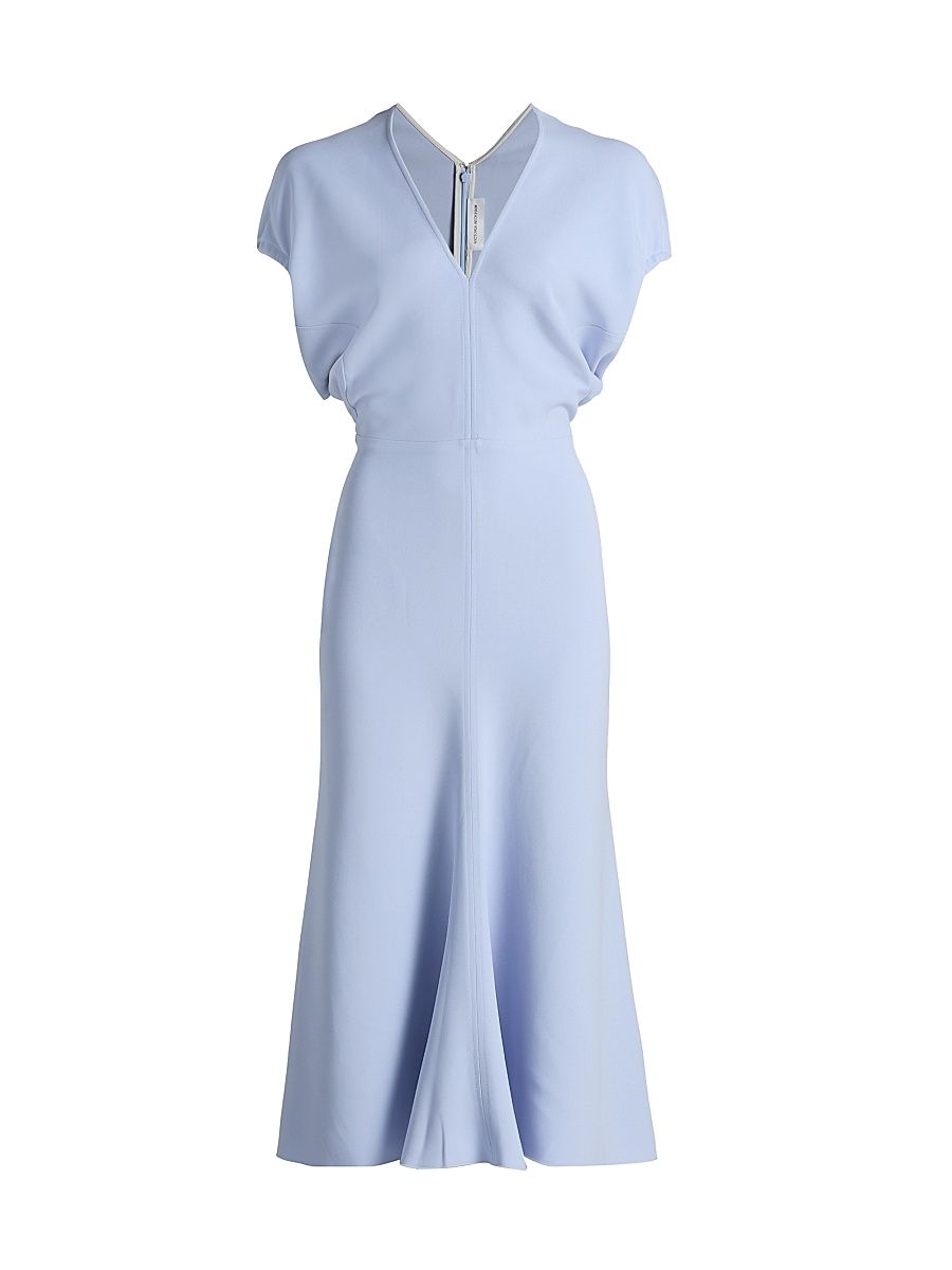 Women's Blouson Detail Midi-Dress - Cloud Blue - Size 0