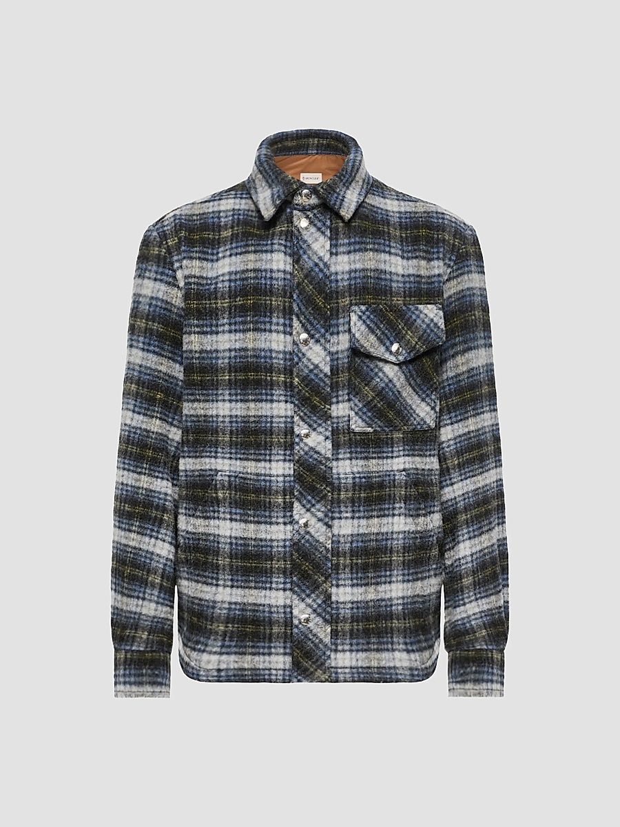 Moncler Men's Shirt Jacket in Wool - Black - Size XL