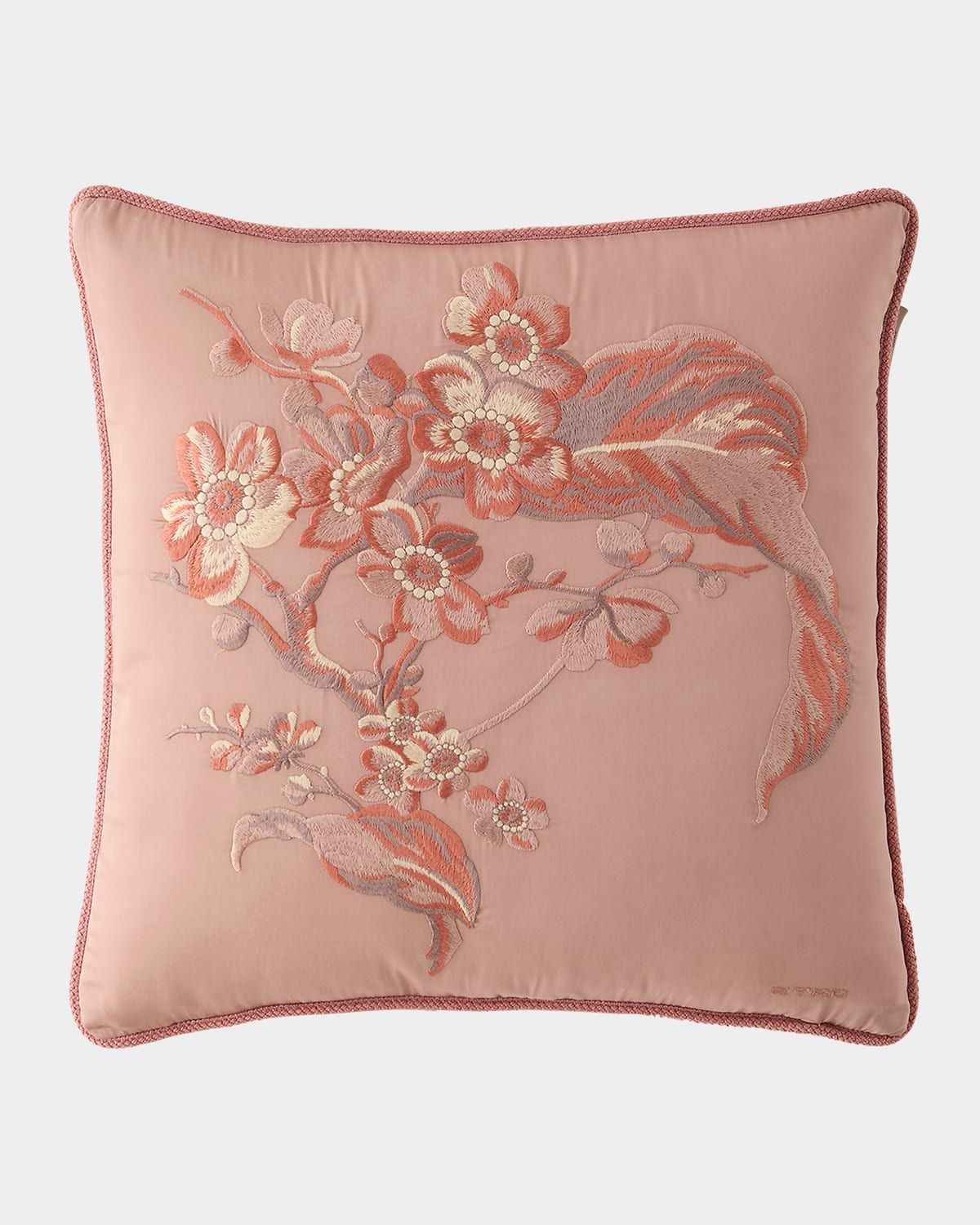 Embroidered Reversible Pillow