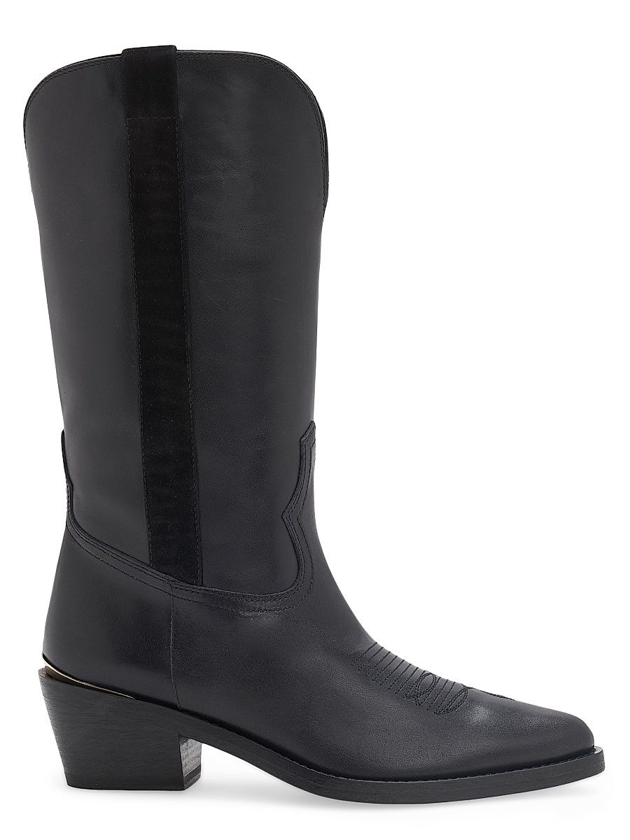 Women's Jordana 55MM Leather Boots - Nero - Size 10.5