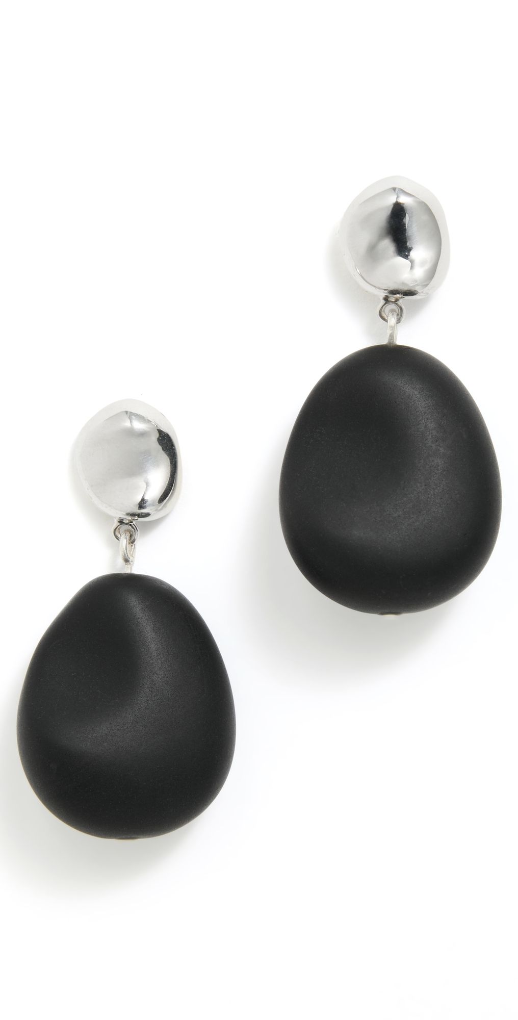 AGMES Ada Earrings Sterling Silver/Onyx One Size