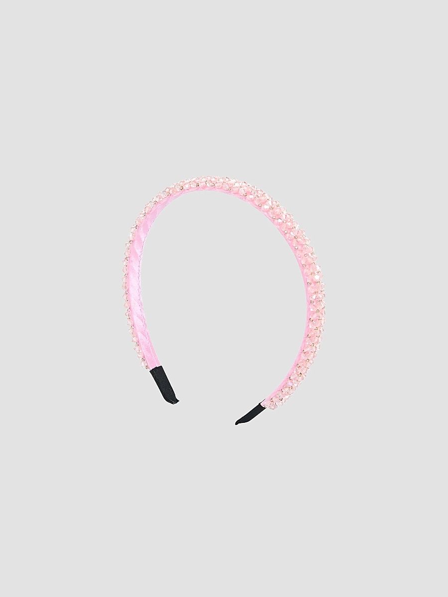 Girl's Beaded Accent Headband - Pink