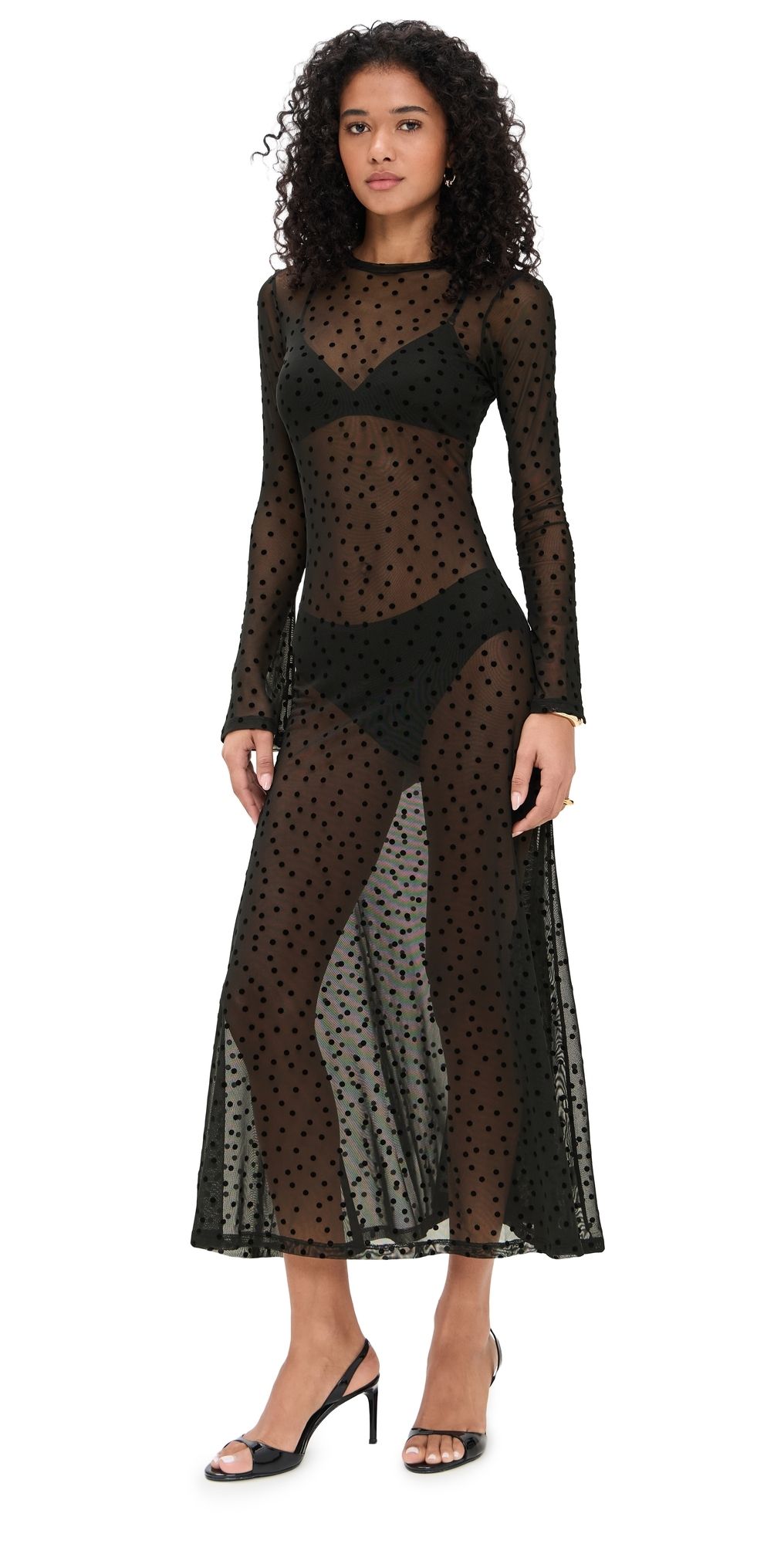 LE BOP Hattie Dress Chocolate Polka Dot S