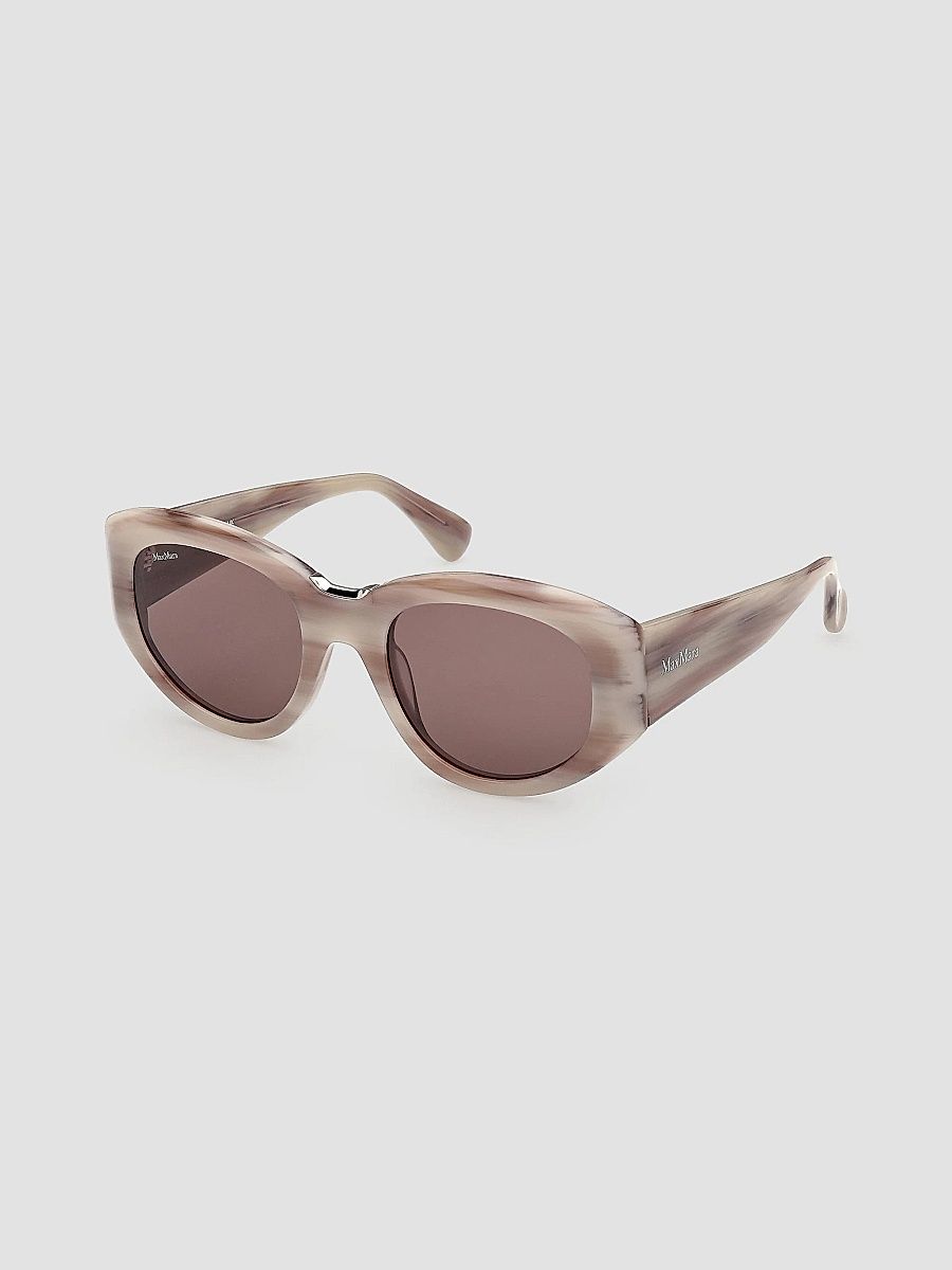 Max Mara Women's 52MM Oval Sunglasses - Grey Brown