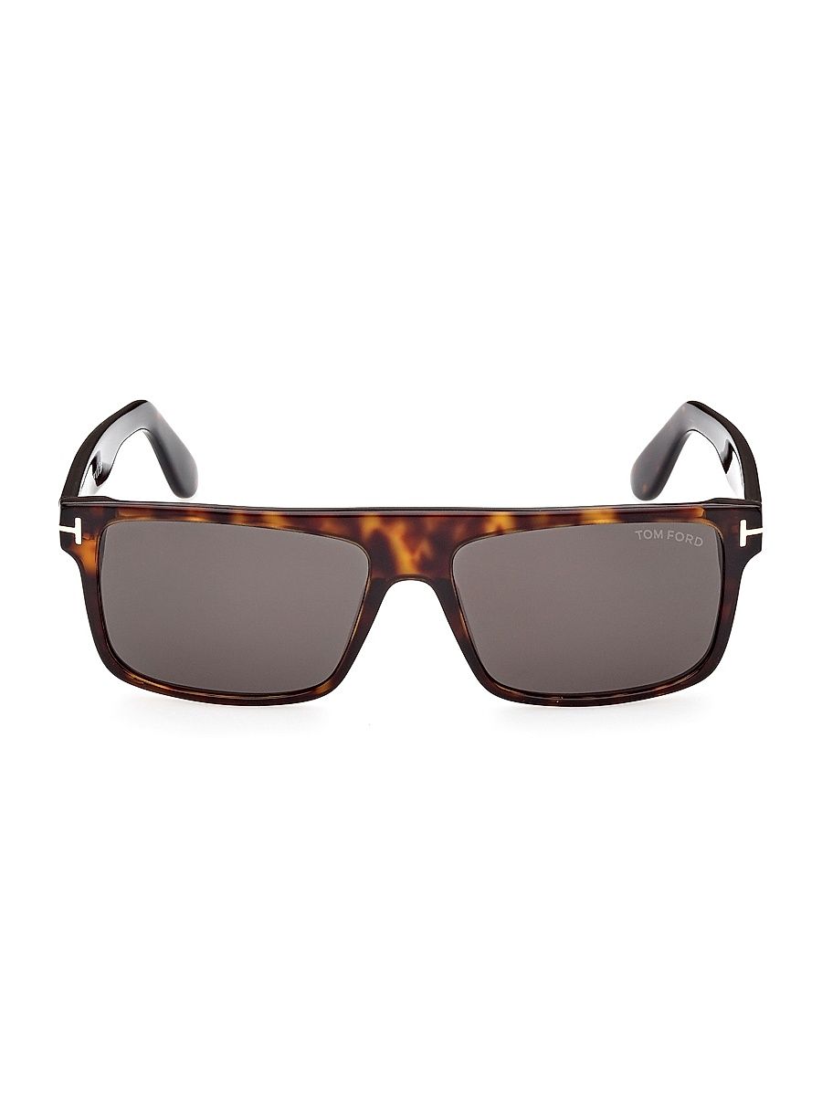 Men's Philippe-02 56MM Plastic Sunglasses - Havana