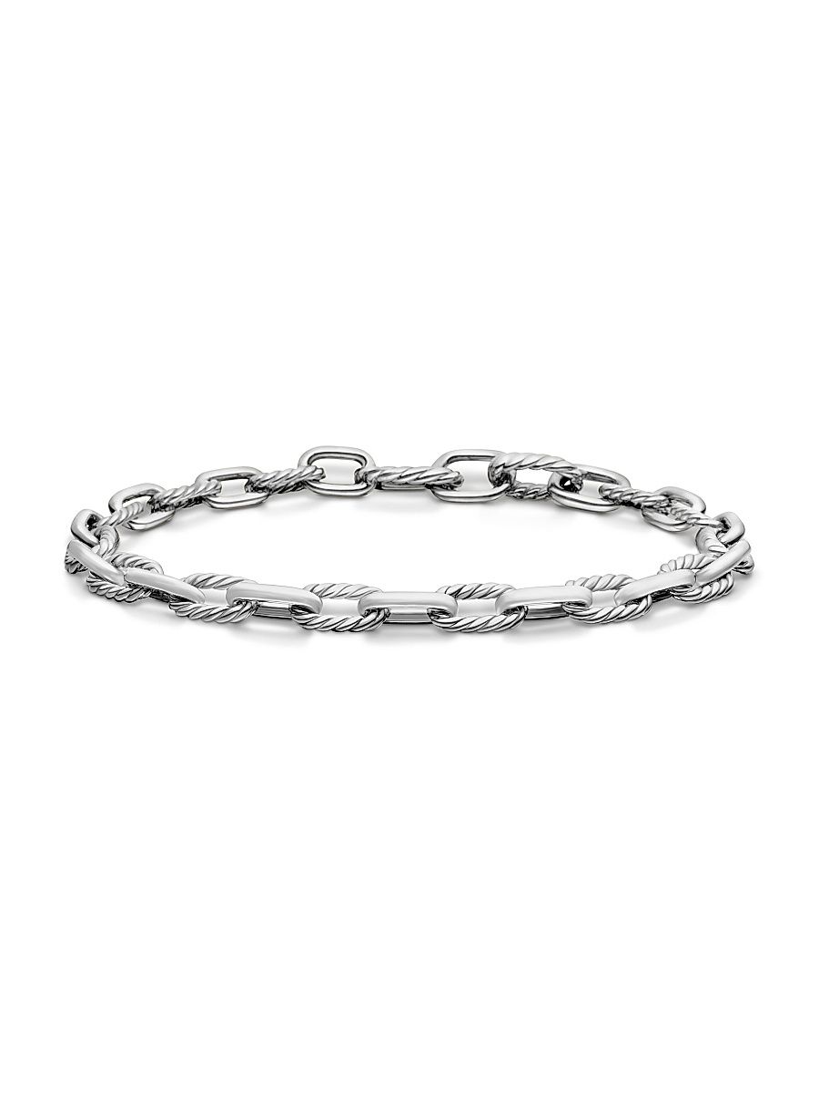 Men's DY Madison Chain Bracelet In Sterling Silver - Silver - Size Medium