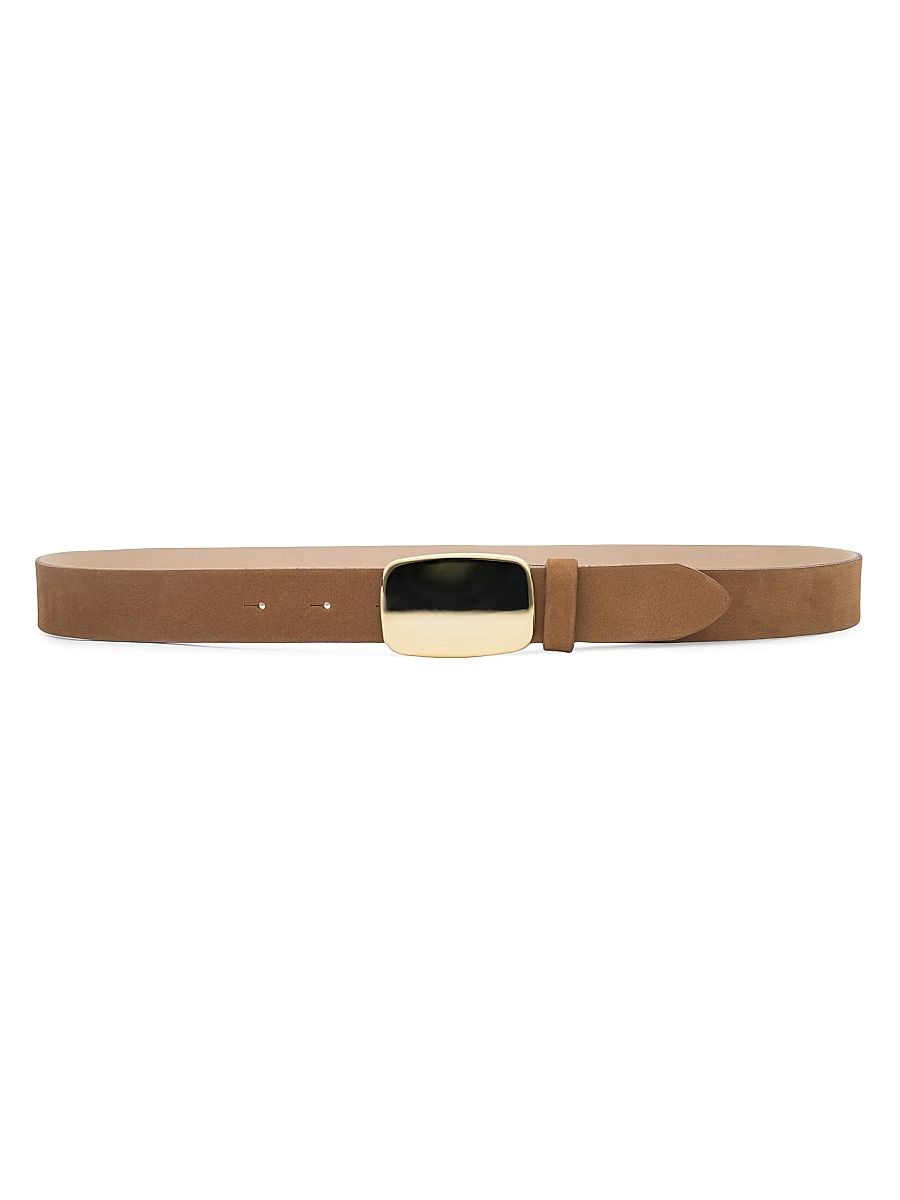 Women's Hennie Sleek Suede Belt - Tan Nubuck - Size Large