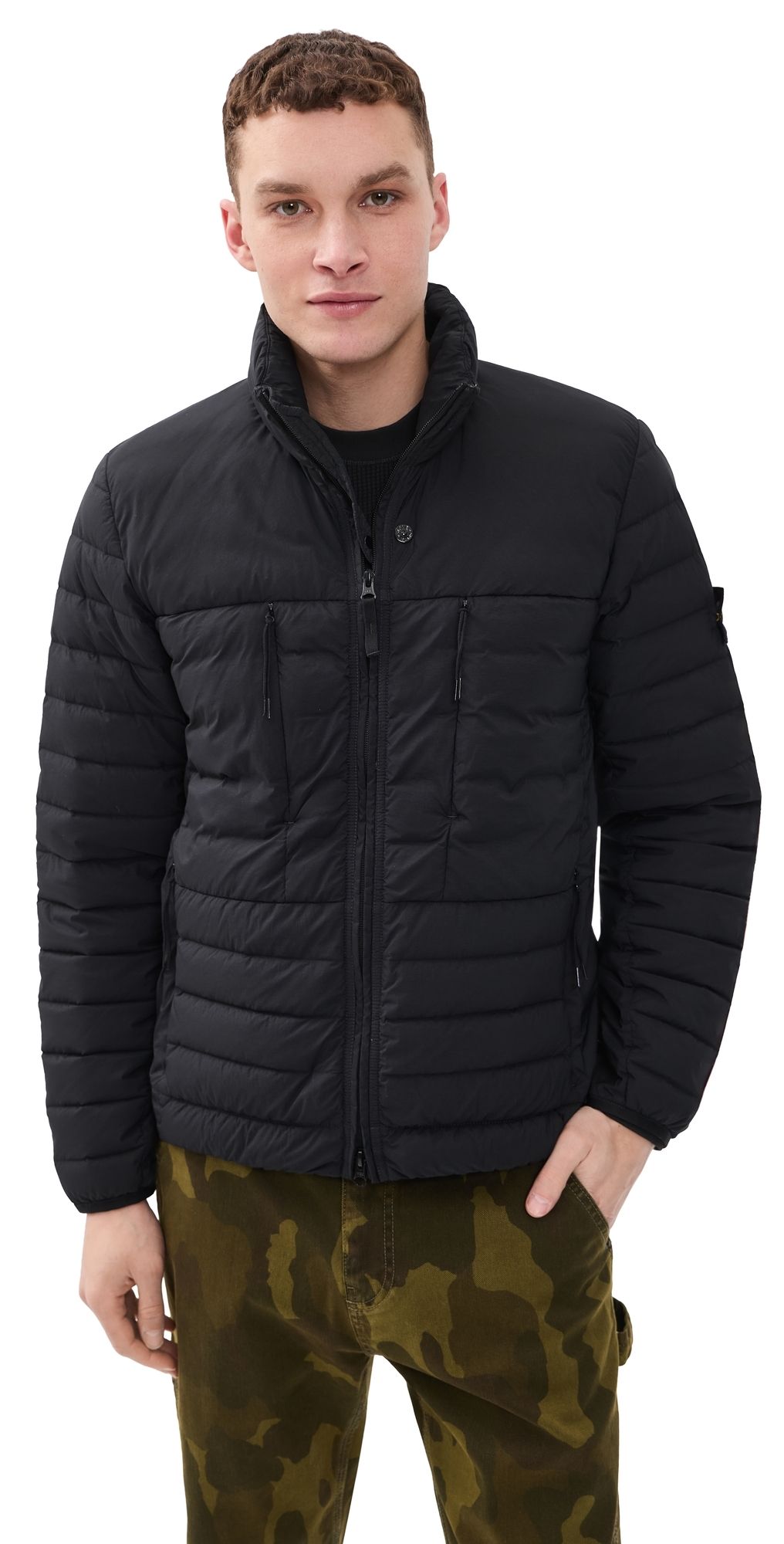 Stone Island Nylon Down Jacket Black S
