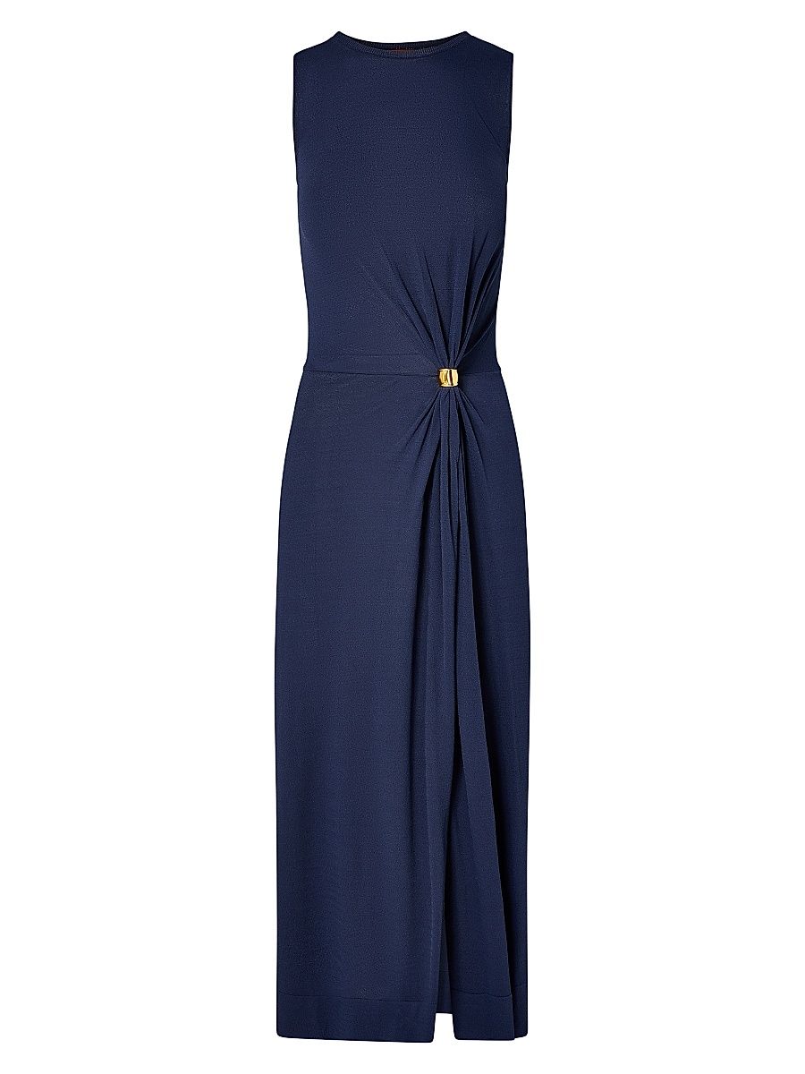 Women's Saralien Gathered Midi-Dress - Berry Blue - Size XL