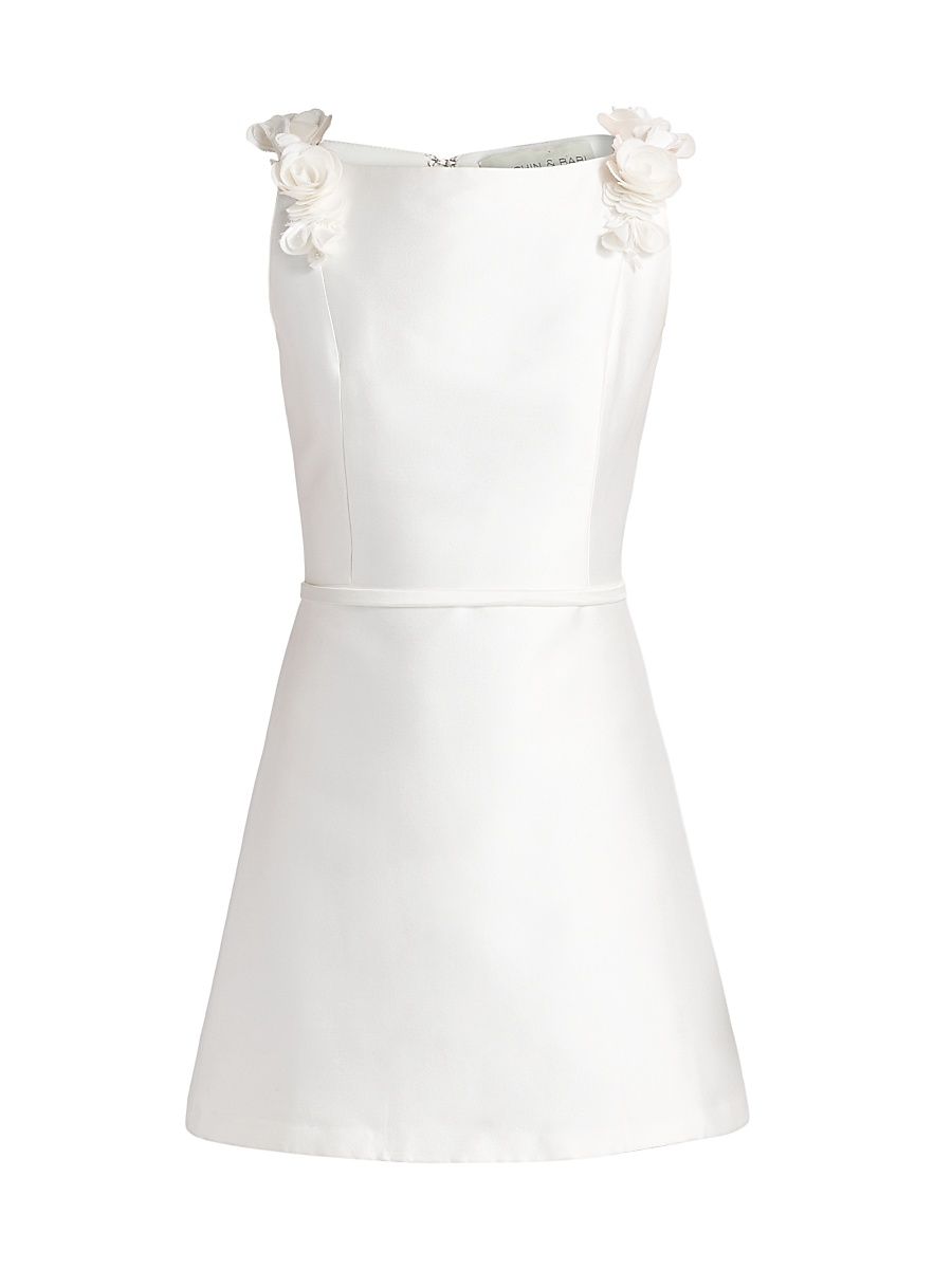 Women's Farah Rose-Appliqué A-Line Minidress - Ivory - Size 8