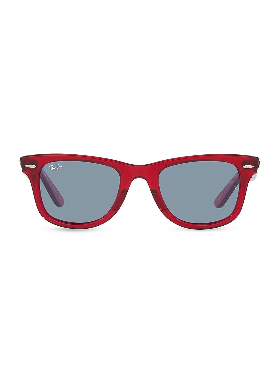 Men's RB2140 41.2MM Wayfarer Sunglasses - Red
