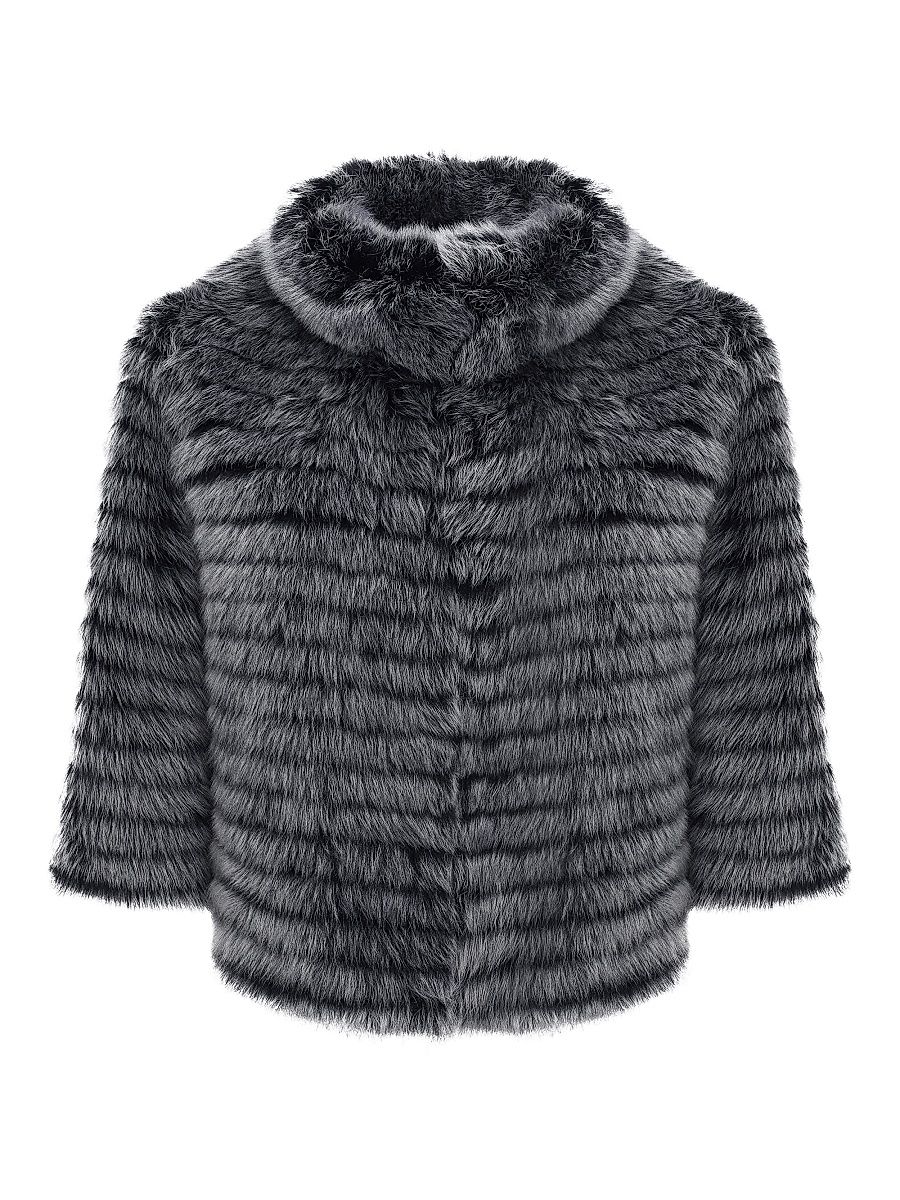 Women's Toscana Shearling Lamb Layered Jacket - Black Brisa - Size Large