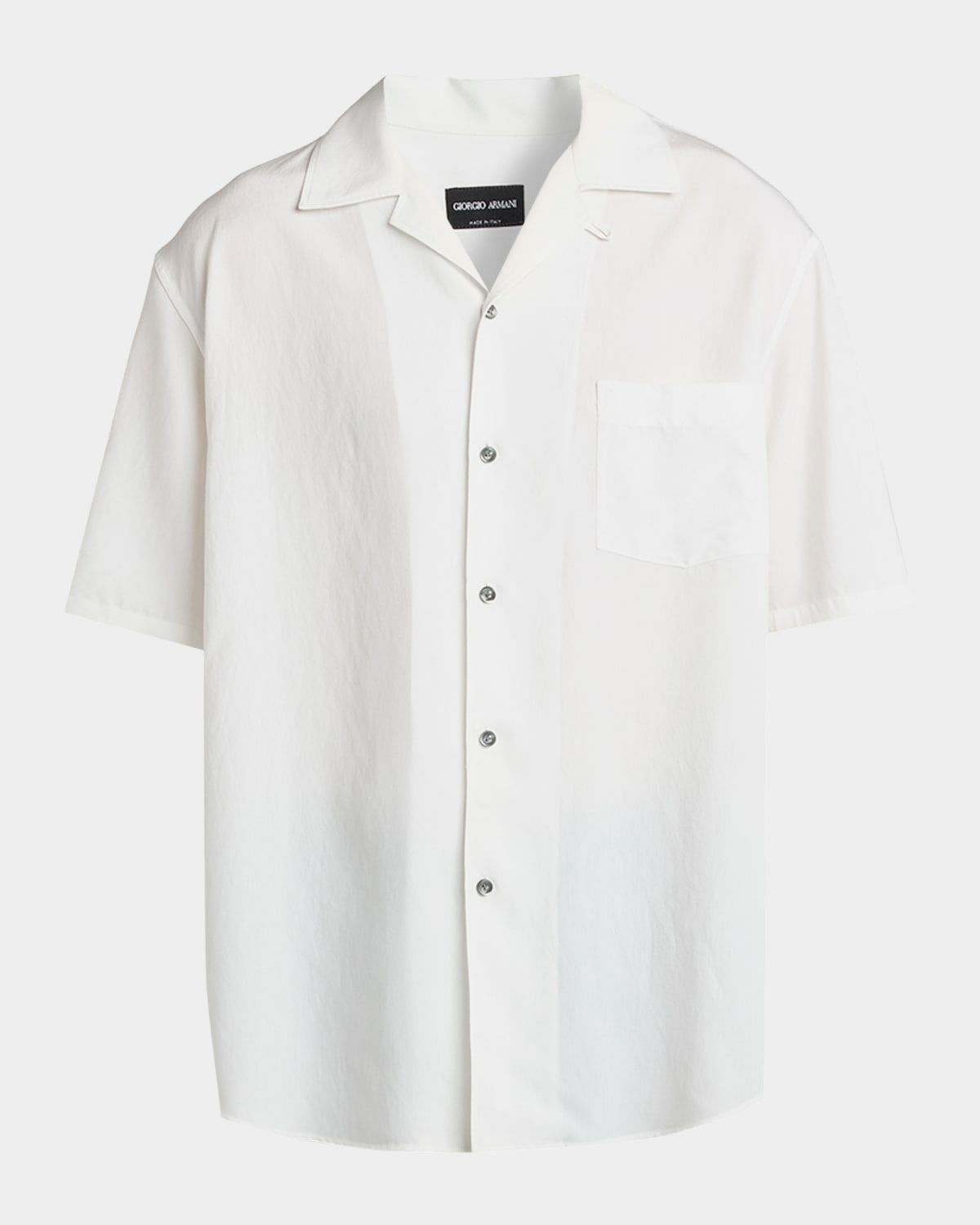 Men & apos;s Viscose and Nylon Pocket Short-Sleeve Shirt