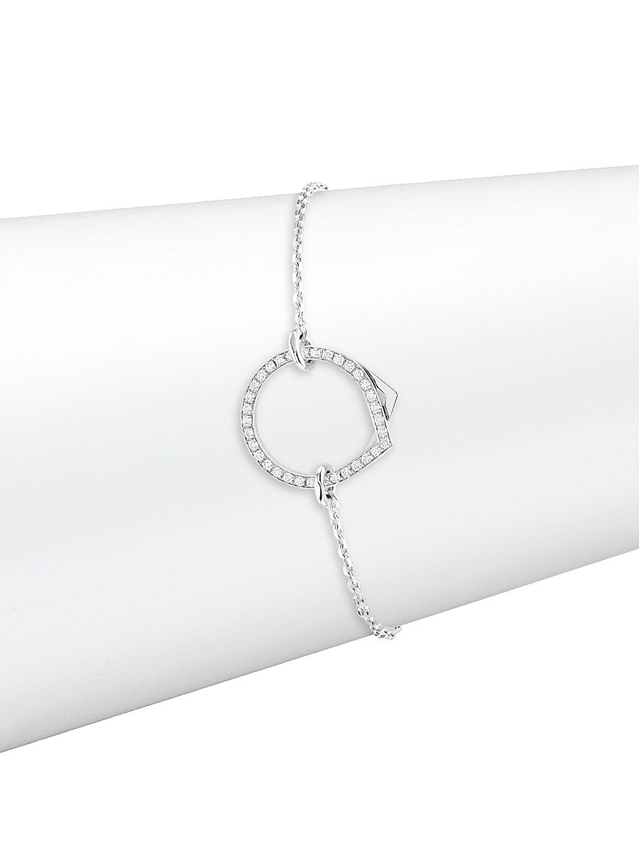 Women's Antifer 18K White Gold & Pavé Diamond Pendant Bracelet - White Gold