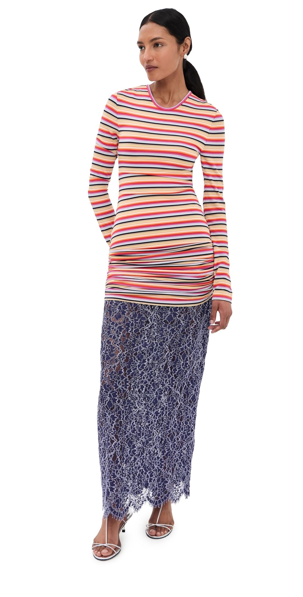 Christopher Esber Calypso Iris Lace Dress Calypso Stripe 8