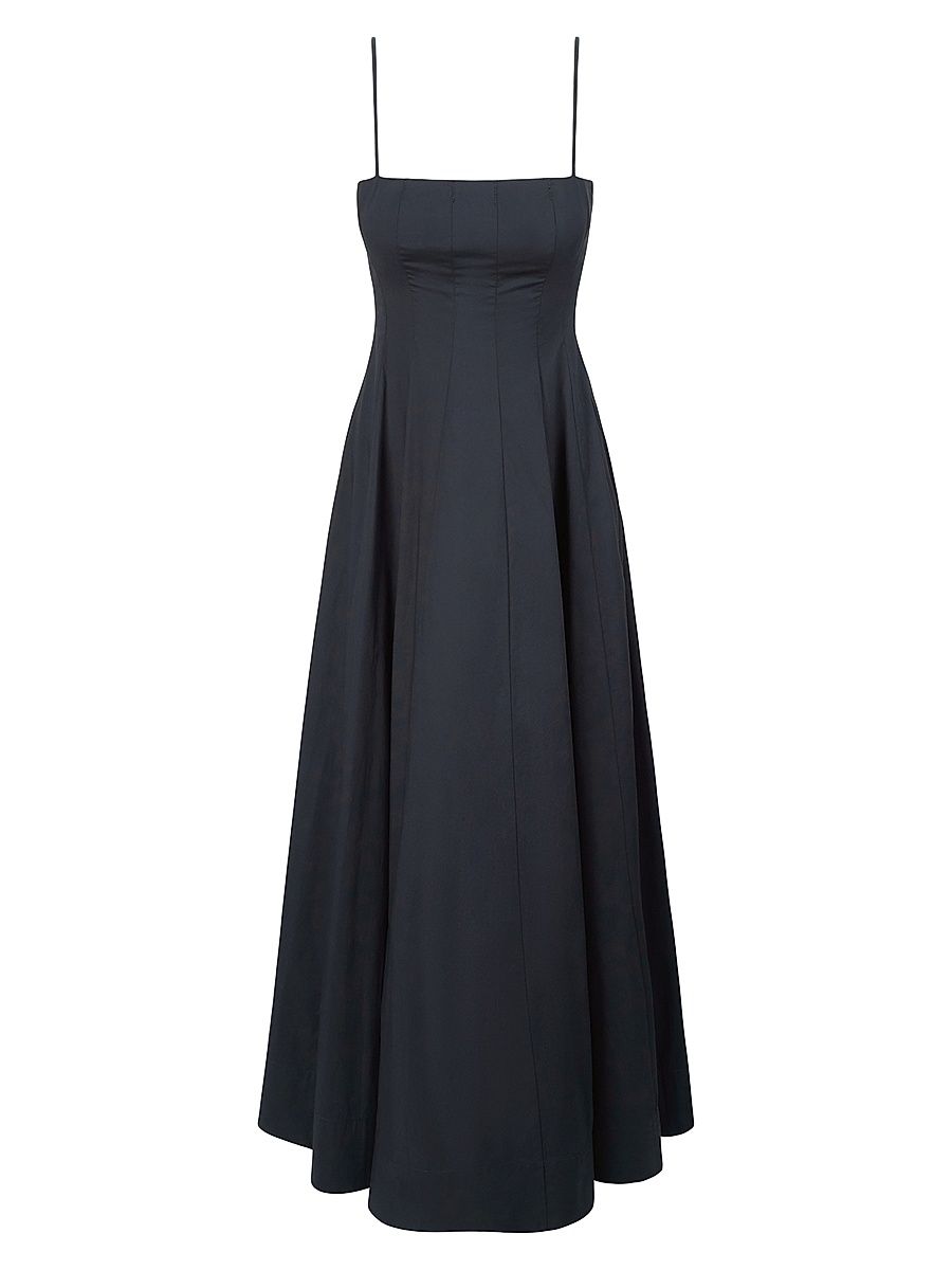 Women's Wylie Poplin Maxi Dress - Black - Size 12
