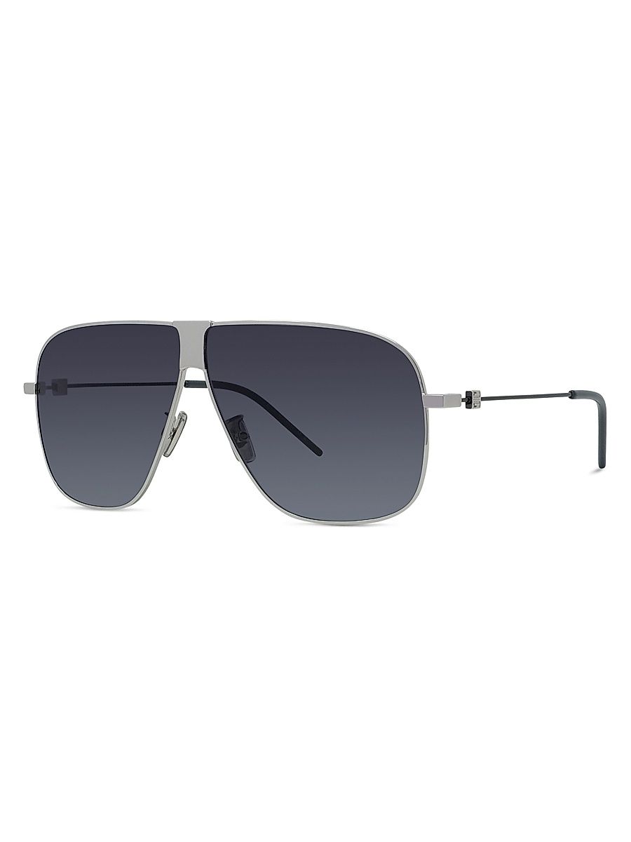 Men's GV Speed 64MM Pilot Sunglasses - Silver Grey
