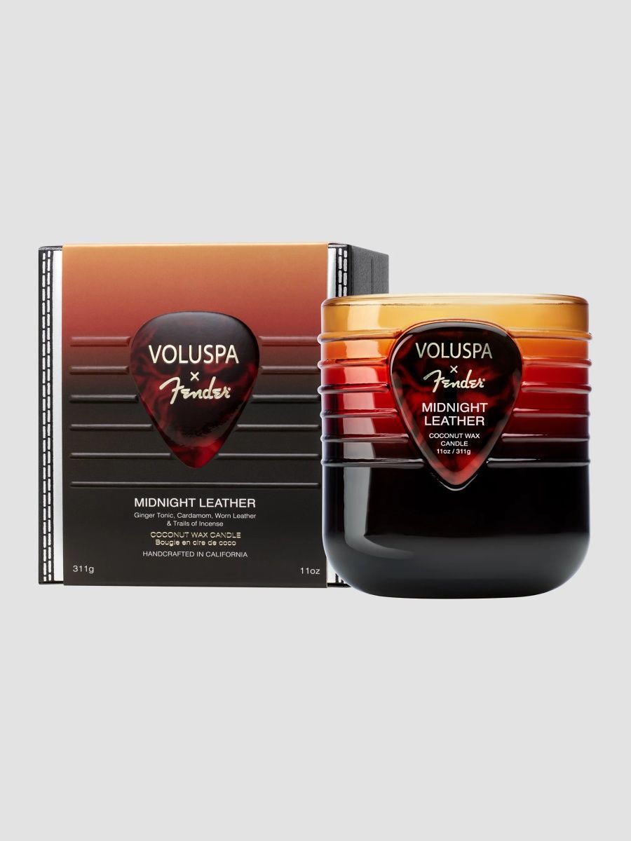 Voluspa Voluspa x Fender Midnight Leather Candle
