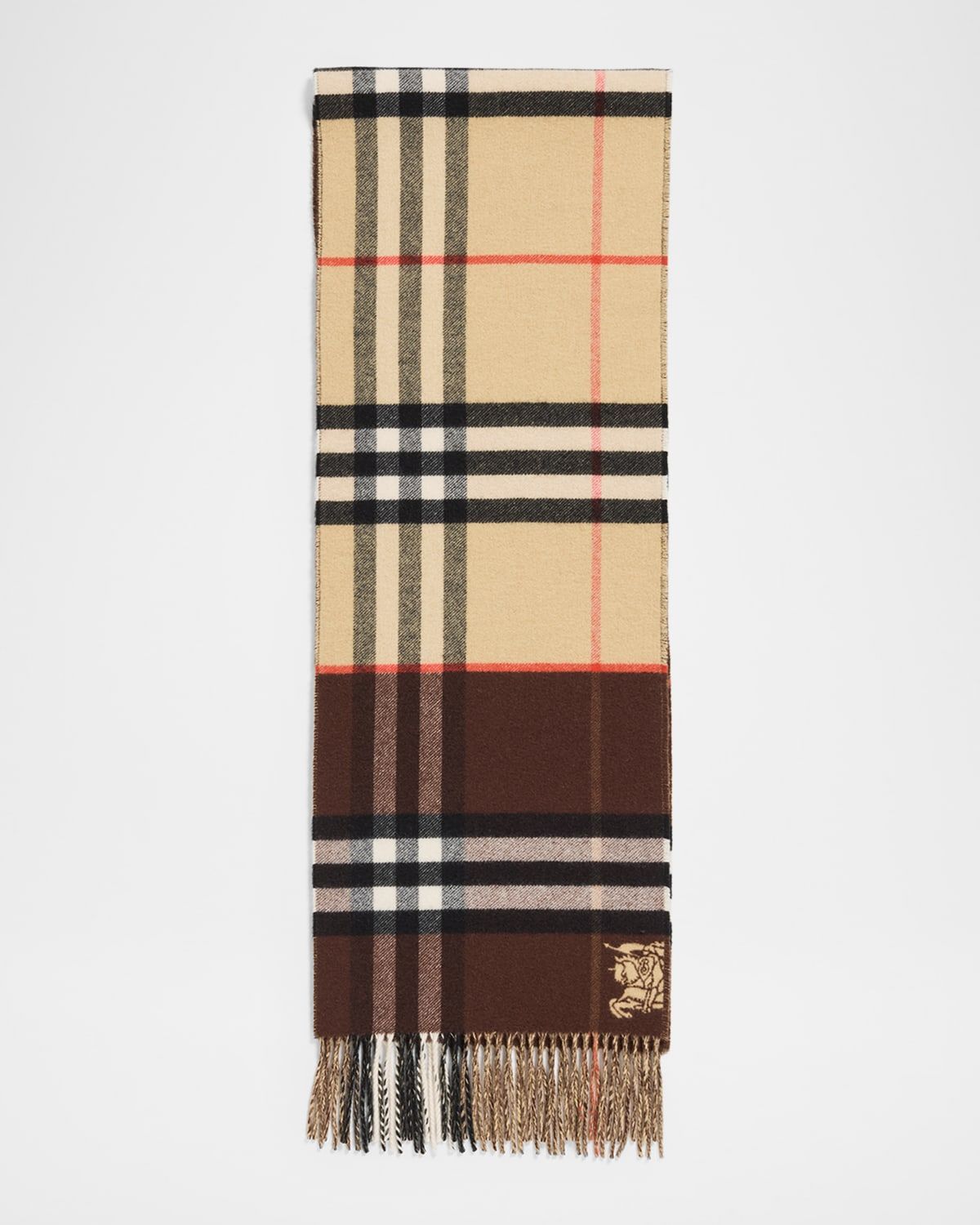 Men & apos;s Contrast Check Double-Faced Cashmere Scarf