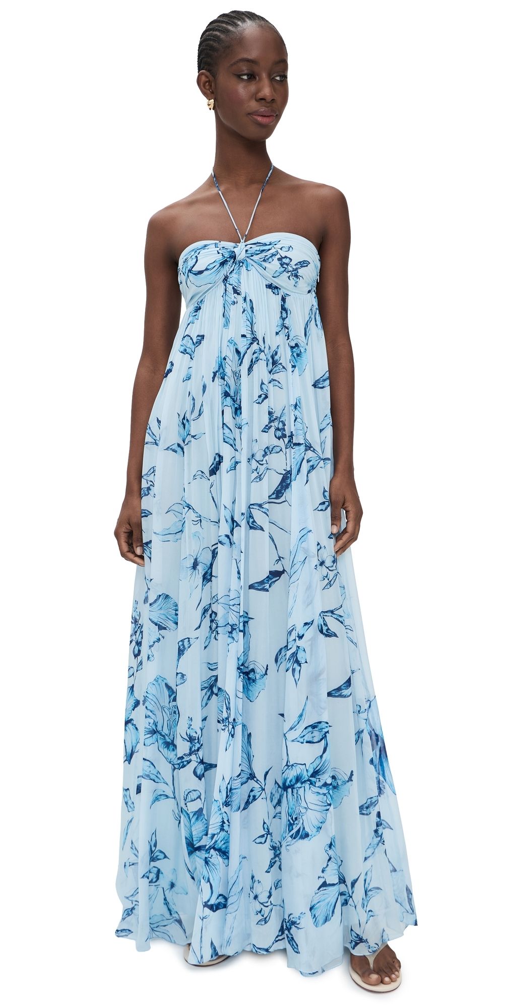 ROCOCO SAND Strapless Flared Dress Blue XXL