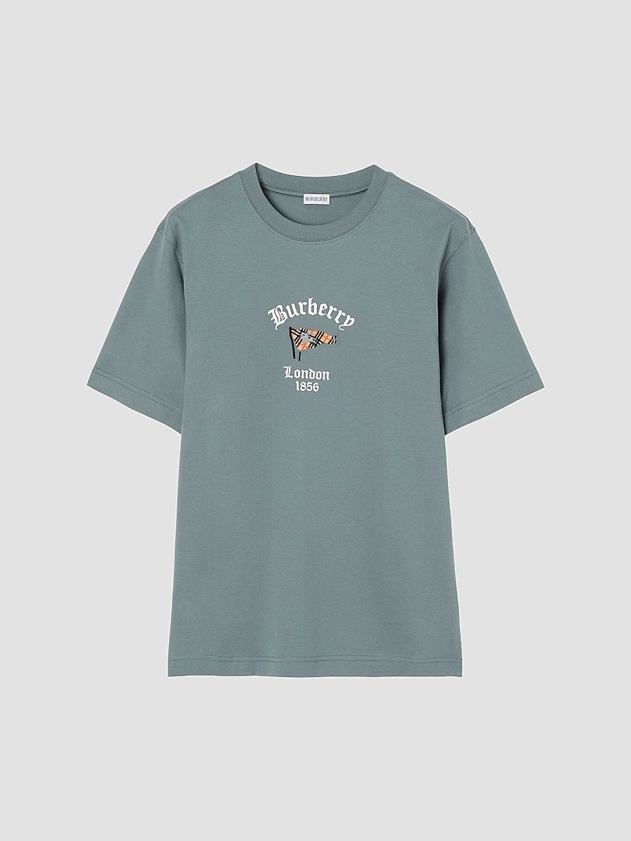 Men's Ryan Flag Logo Cotton Crewneck T-Shirt - Seafarer Blue - Size XXXL