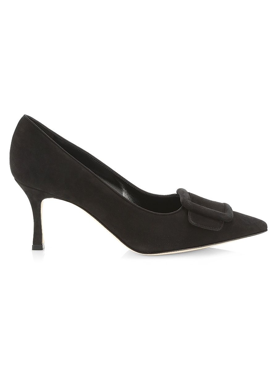 Women's Maysale 70MM Suede Pumps - Black - Size 6.5