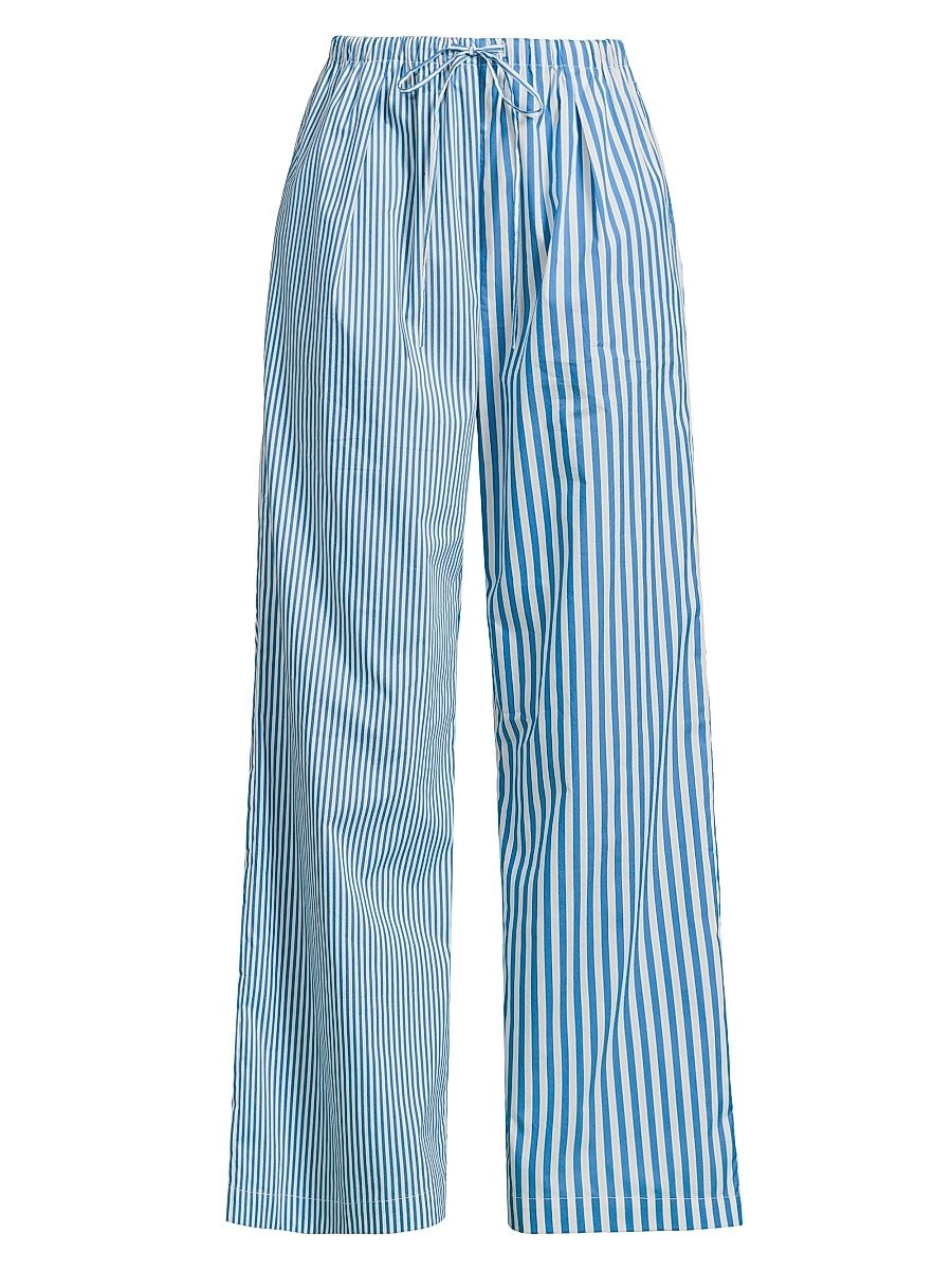 Women's Ashling Striped Poplin Pants - Cosmic Blue - Size XS