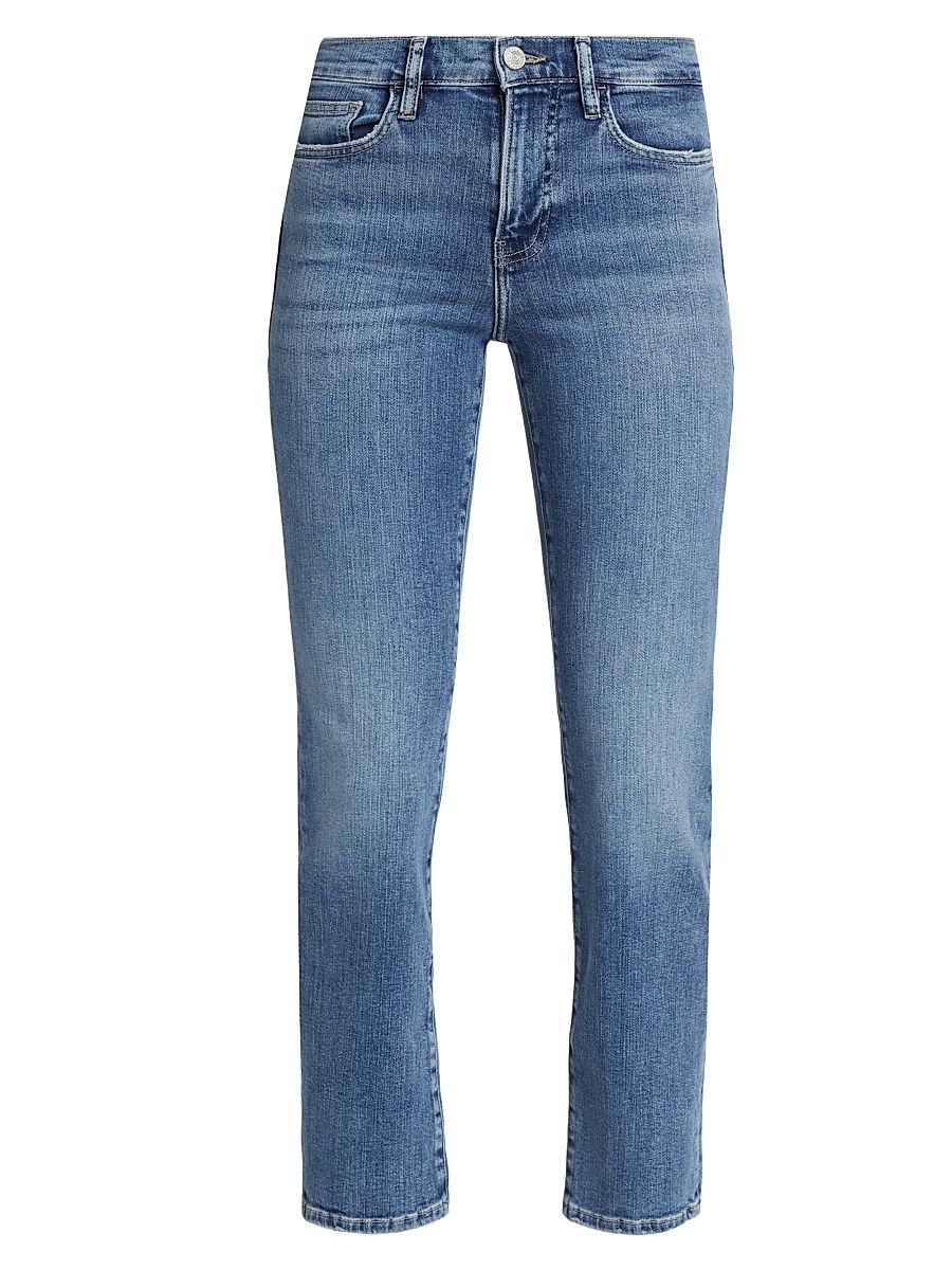 Women's Le High Straight-Leg Jeans - Daphne Blue - Size 32