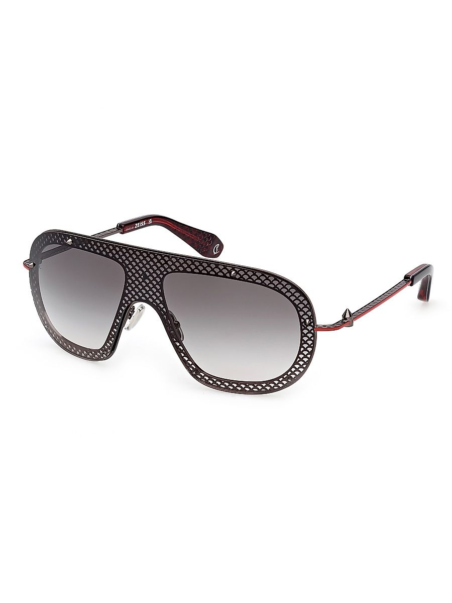 Men's Aviator Sunglasses - Black Red Black