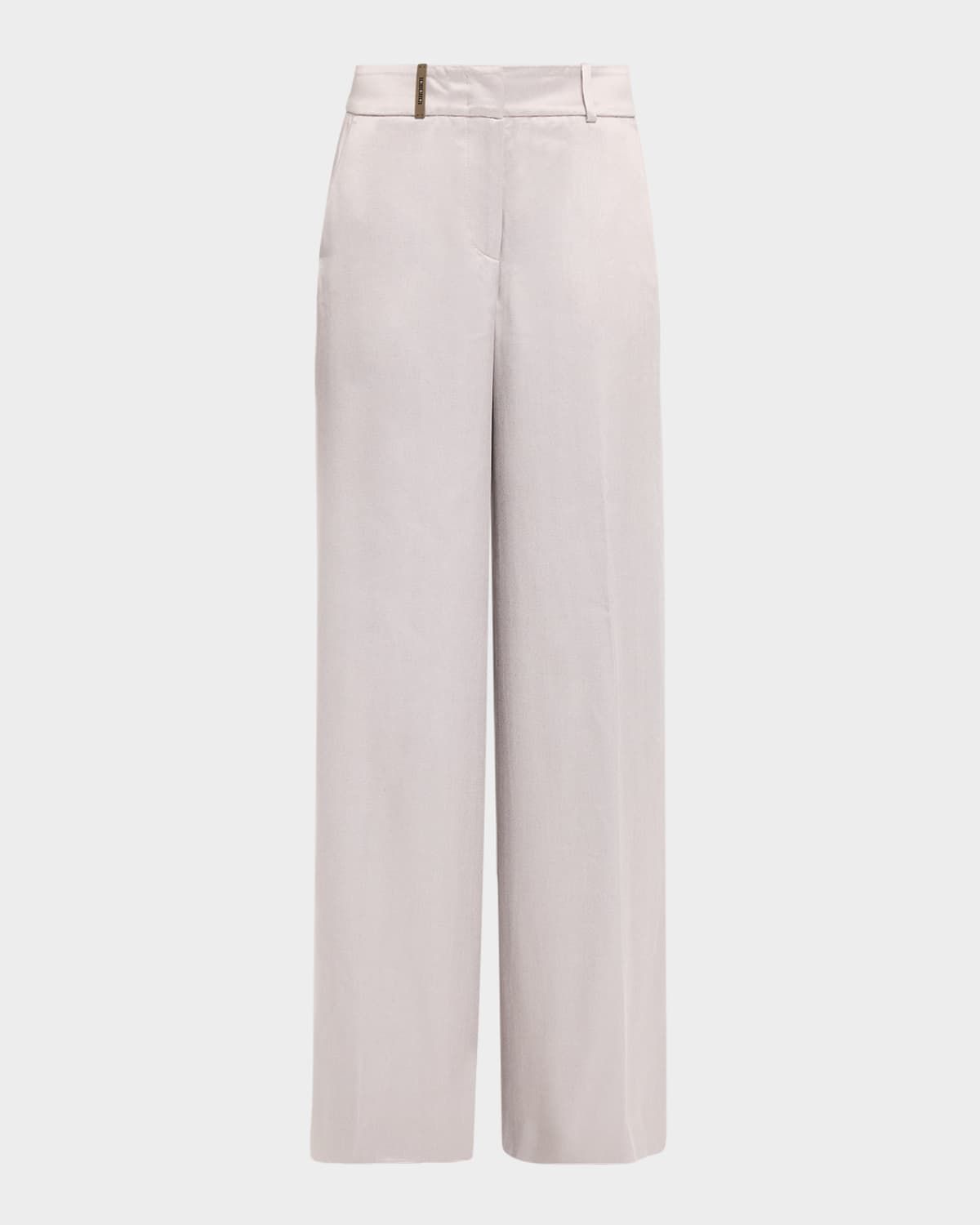 Wide-Leg Viscose-Cupro Pants