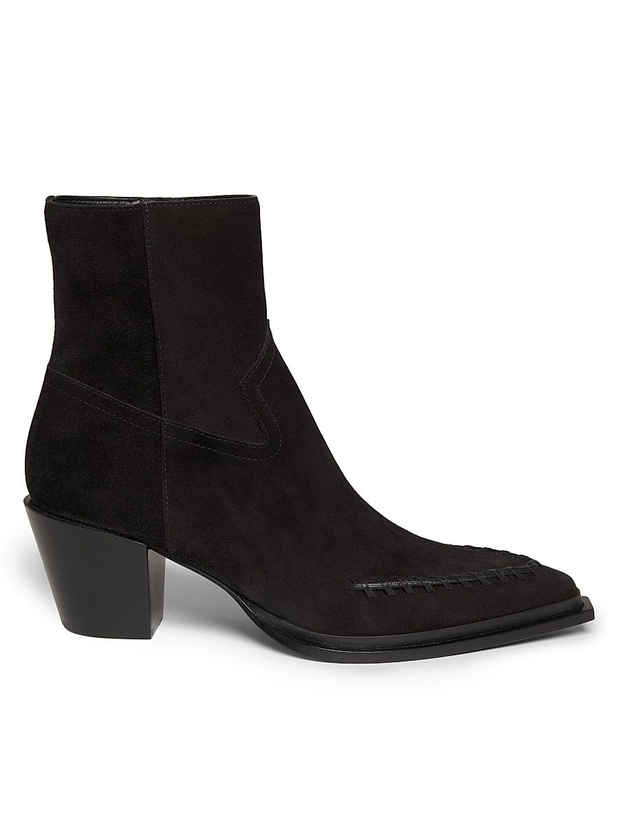 Women's Cece 60MM Velvet Suede Ankle Boots - Black - Size 10