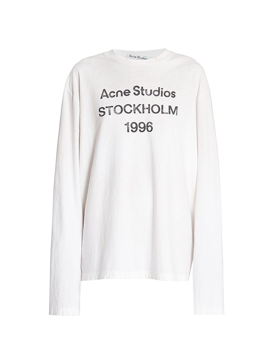 Men's Edden 1996 Long-Sleeve Crewneck T-Shirt - Dusty White - Size XL