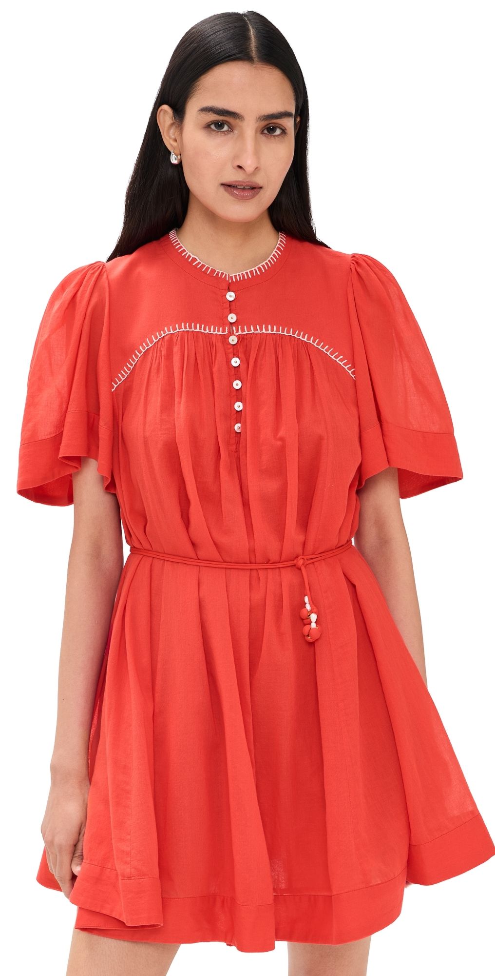 Carolina K Kerry Mini Dress Red S