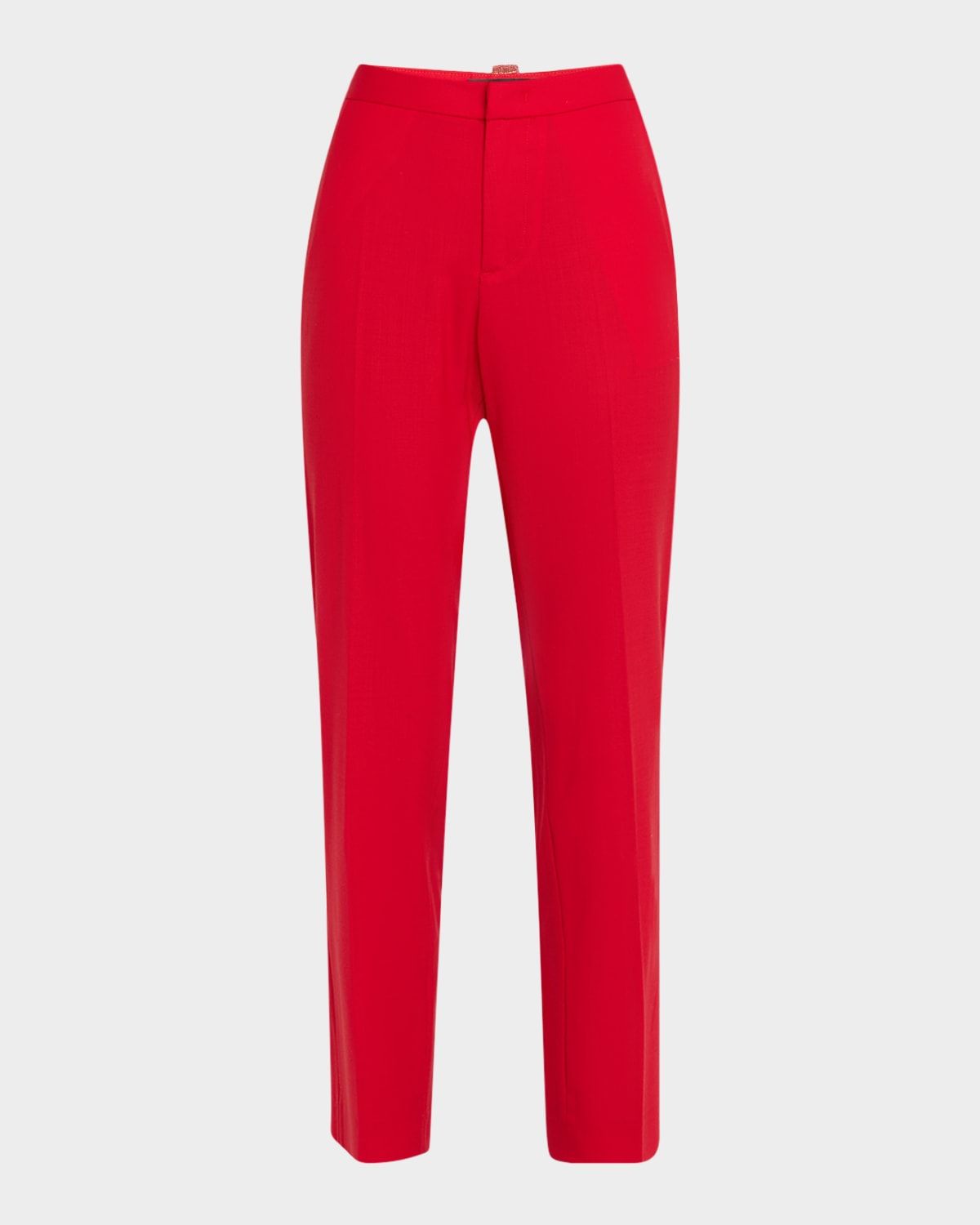 Cropped Slim-Fit Donegal Tweed Trousers