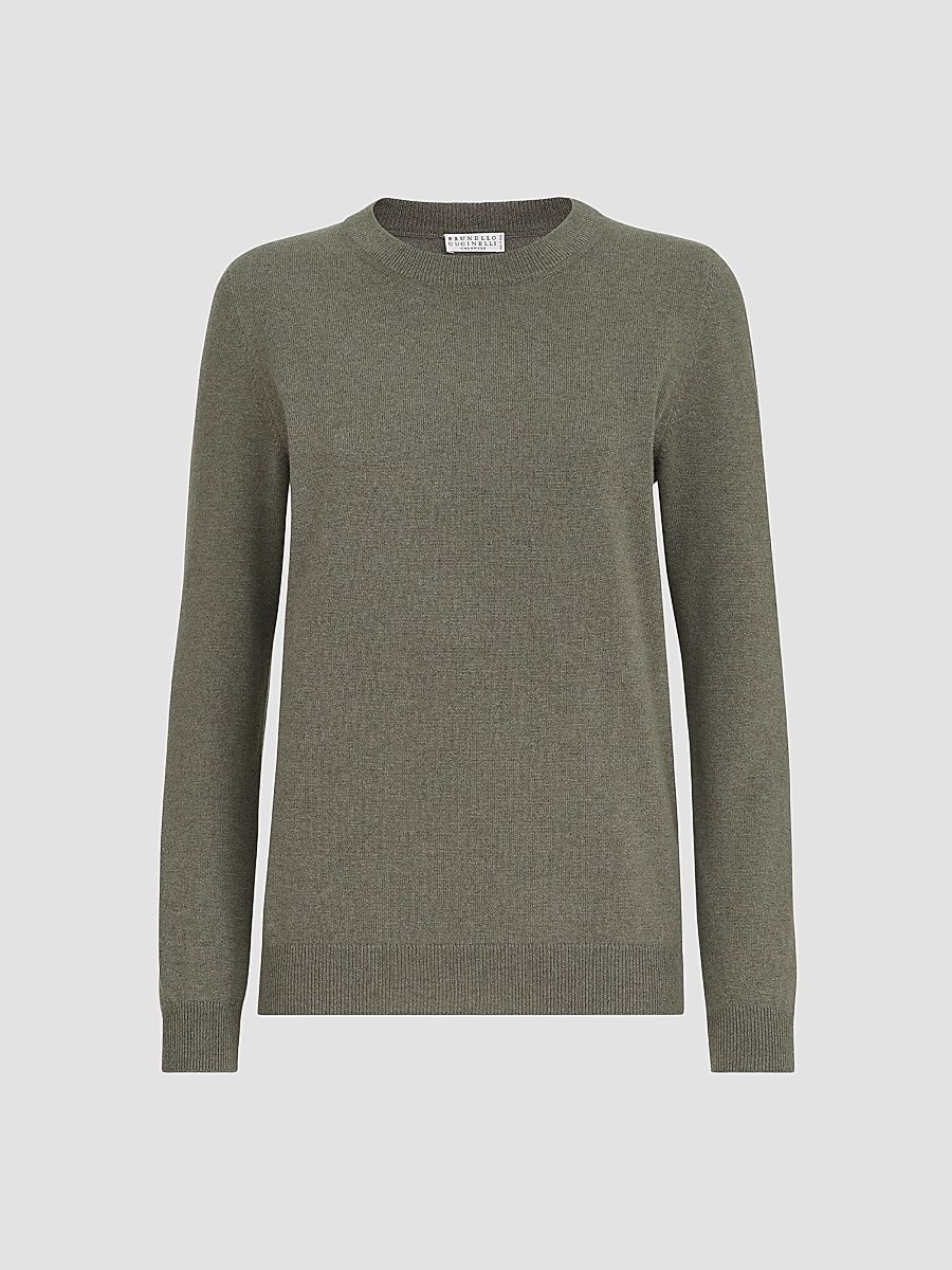 Women's Cashmere Sweater with Monili - Origano - Size XXS