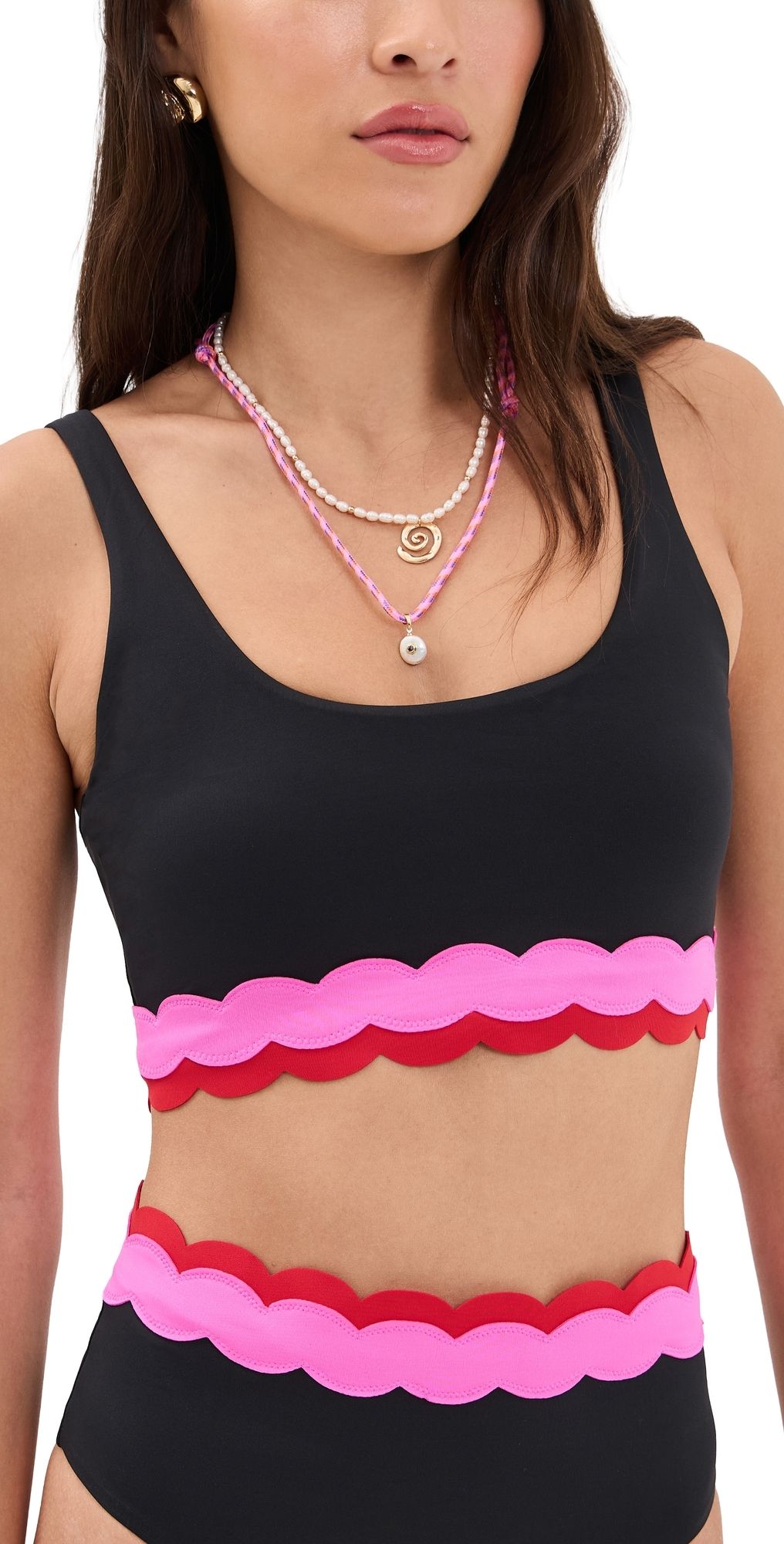 Beach Riot Marin Swim Top Electric Wave S