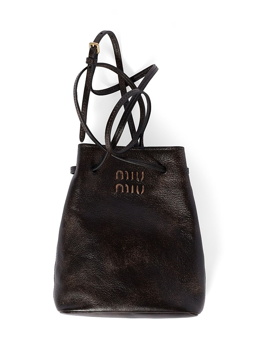 Women's Nappa Leather Pouch - Brown