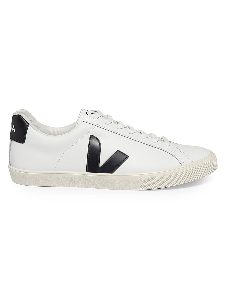 Women's Esplar Logo Leather Sneakers - White Black - Size 7