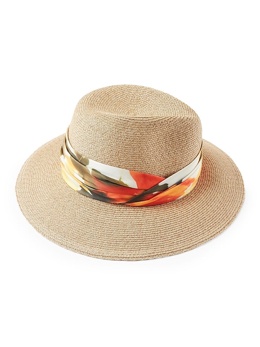 Women's Courtney Printed Packable Fedora - Sand