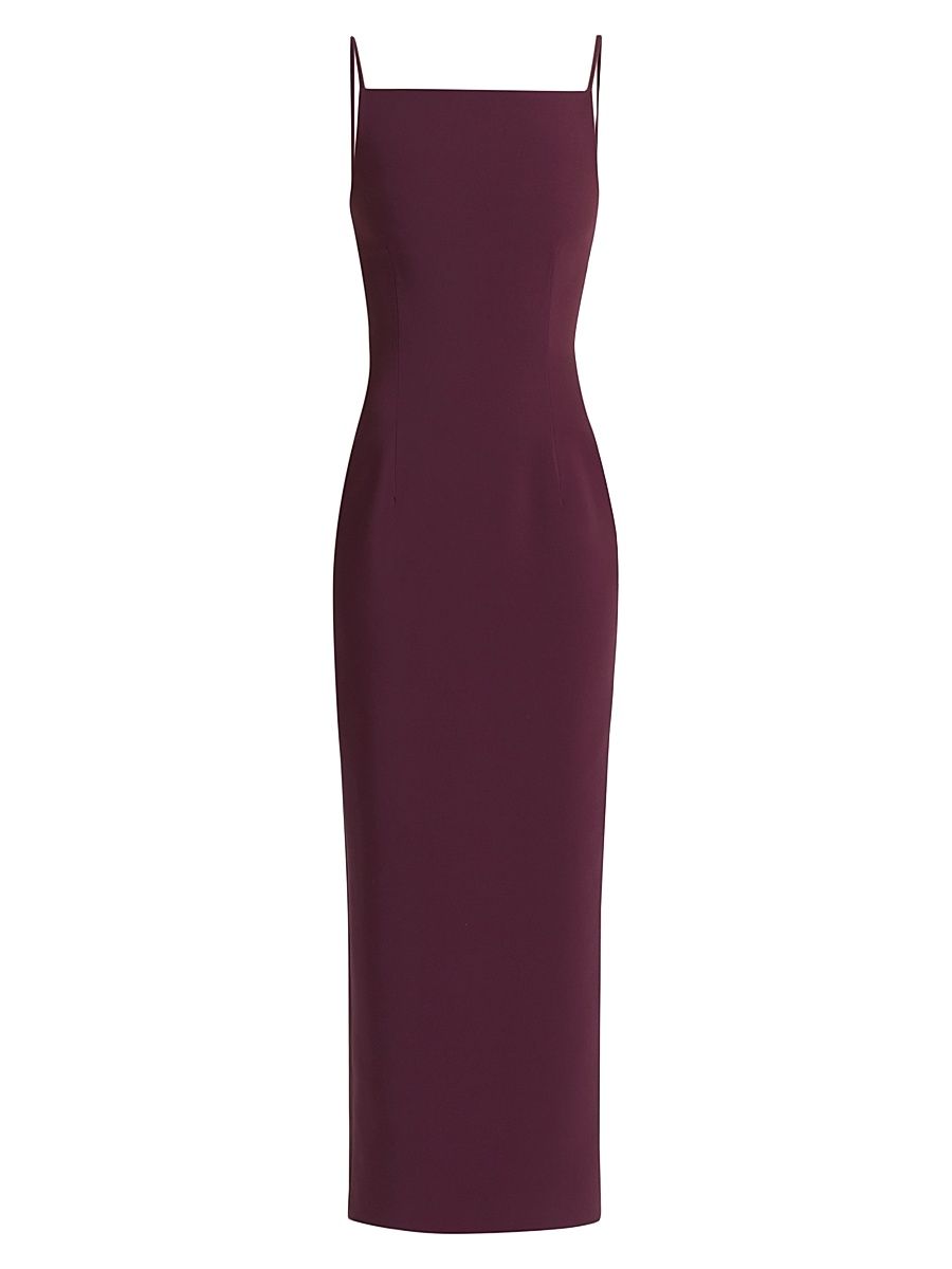 Women's Square Neck Maxi Dress - Plum - Size 0