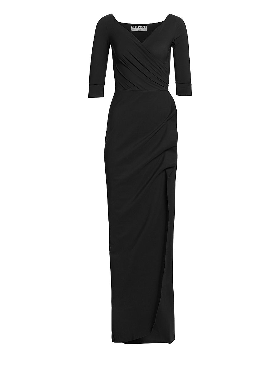 Women's Florien Ruched Gown - Black - Size 16