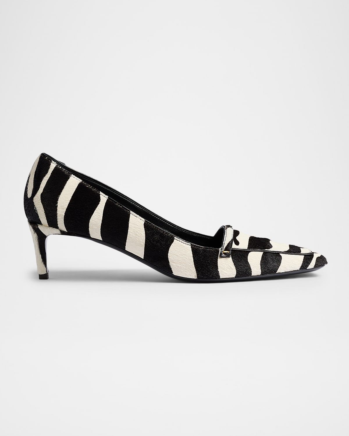 50mm Celia Zebra-Printed Calf Hair Pumps