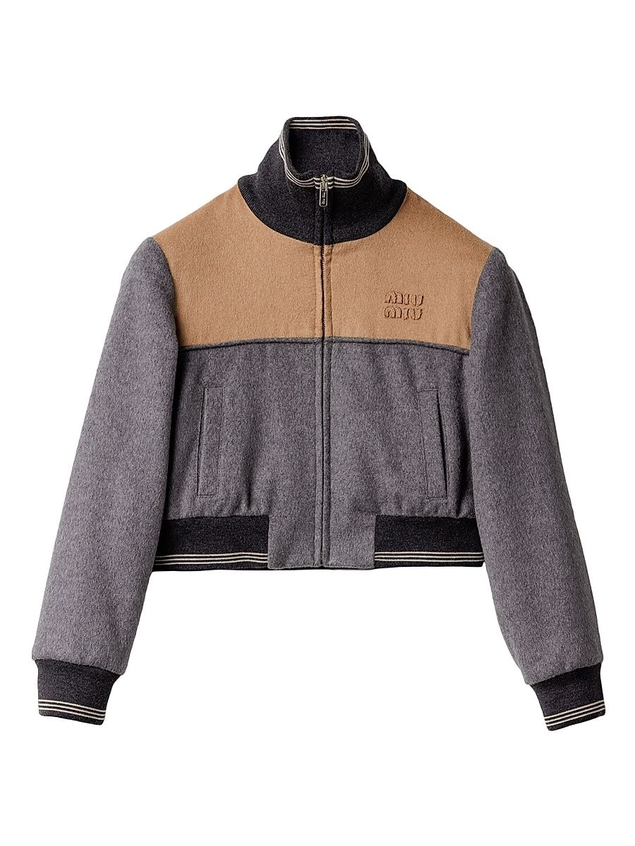 Women's Velour Blouson Zipper Jacket - Grey - Size 2